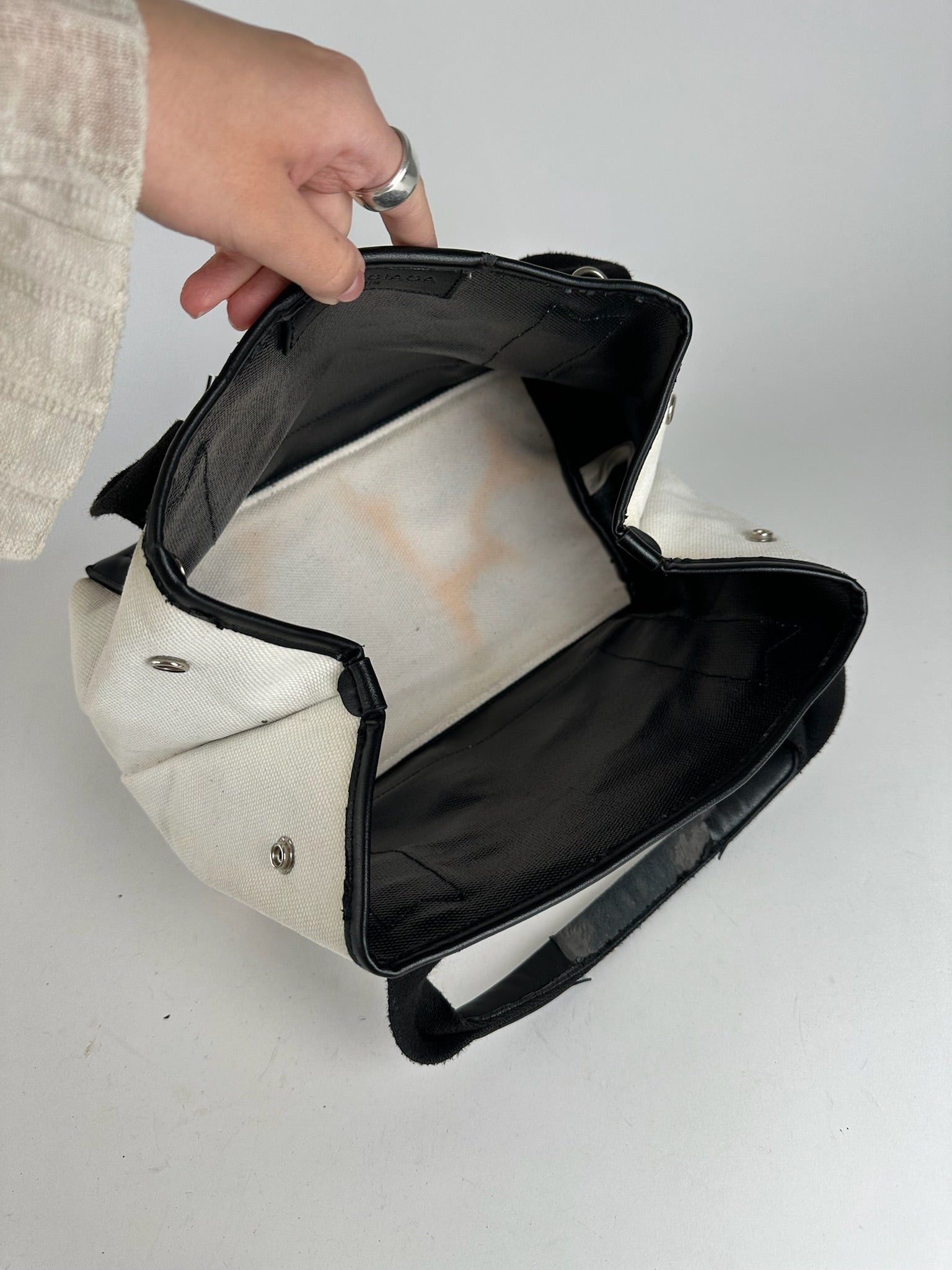 Balenciaga Vintage Logo bag White black Size ONE SIZE - 4 Thumbnail