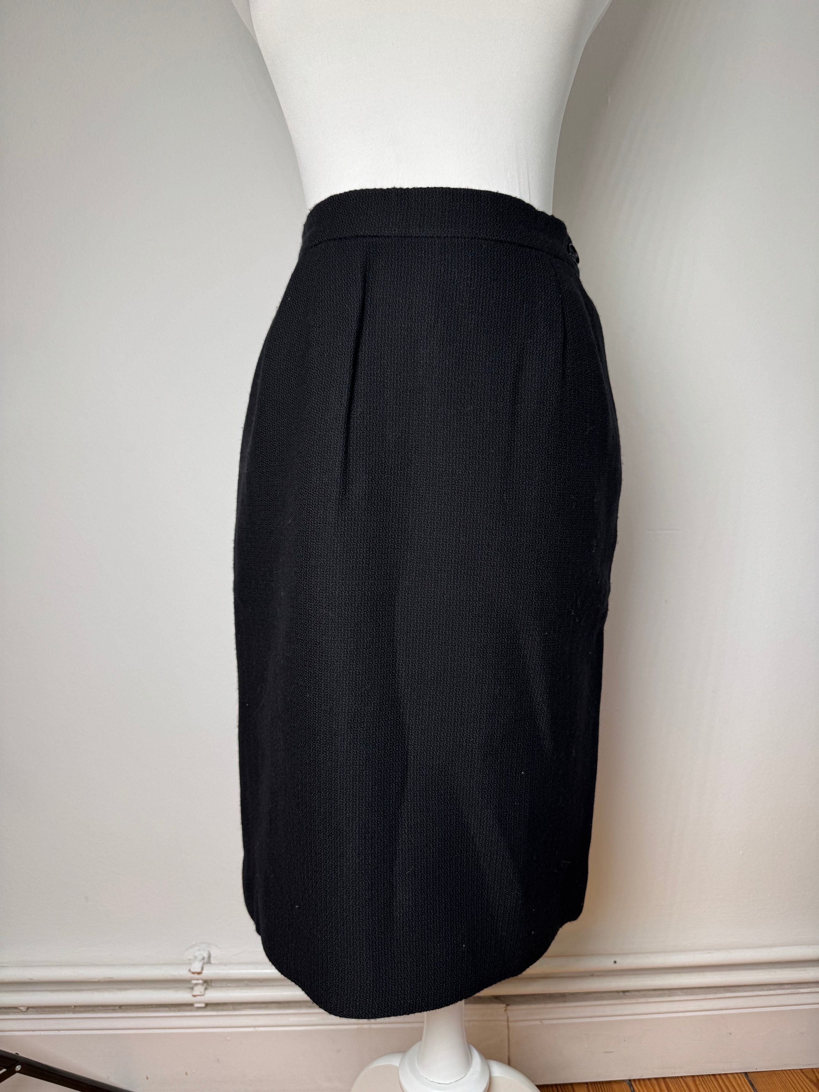 Other Vintage Yves Saint Laurent Skirt Black XS Size 24" / US 00 / IT 34 - 14 Thumbnail
