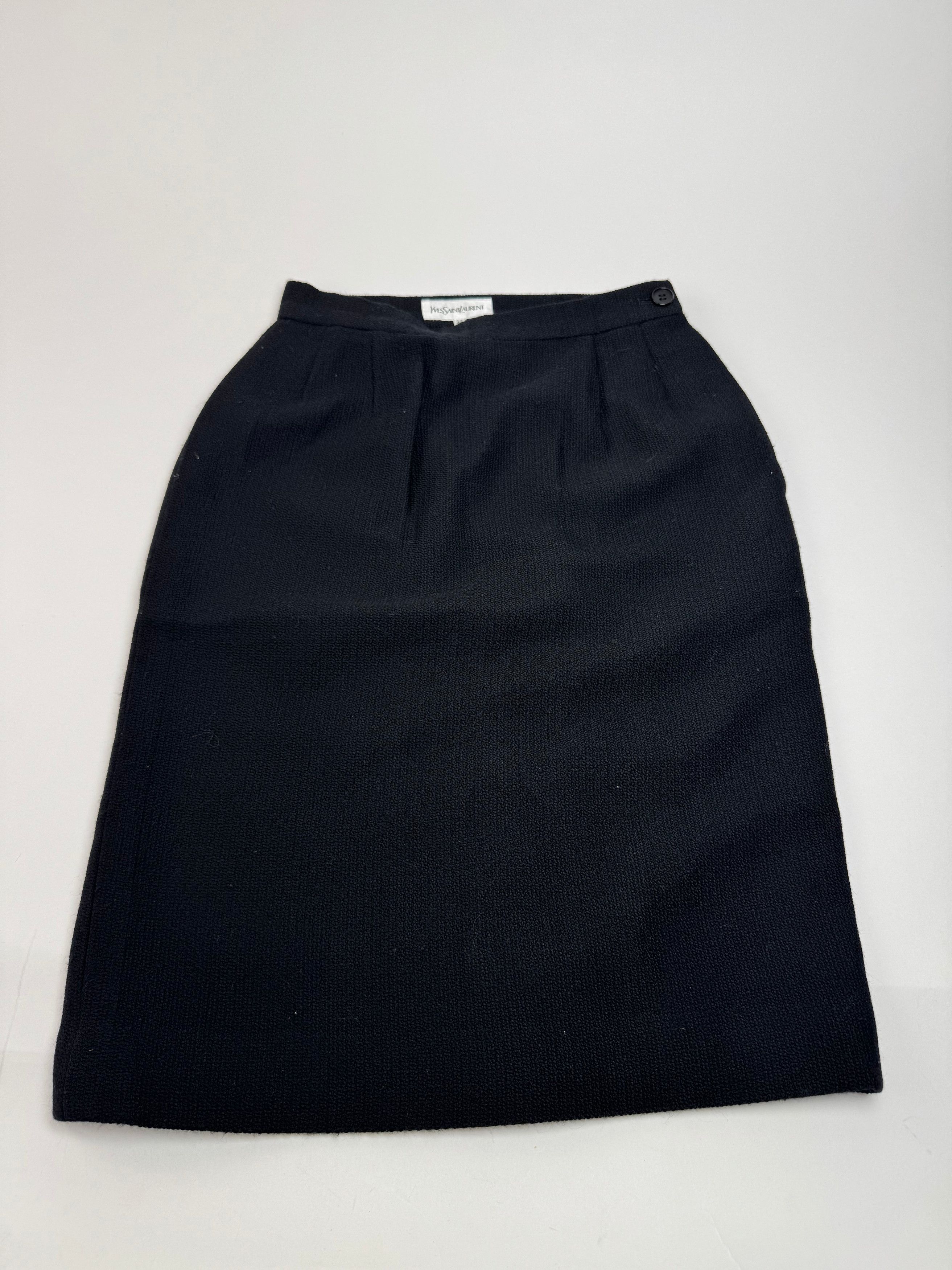 Other Vintage Yves Saint Laurent Skirt Black XS Size 24" / US 00 / IT 34 - 15 Thumbnail