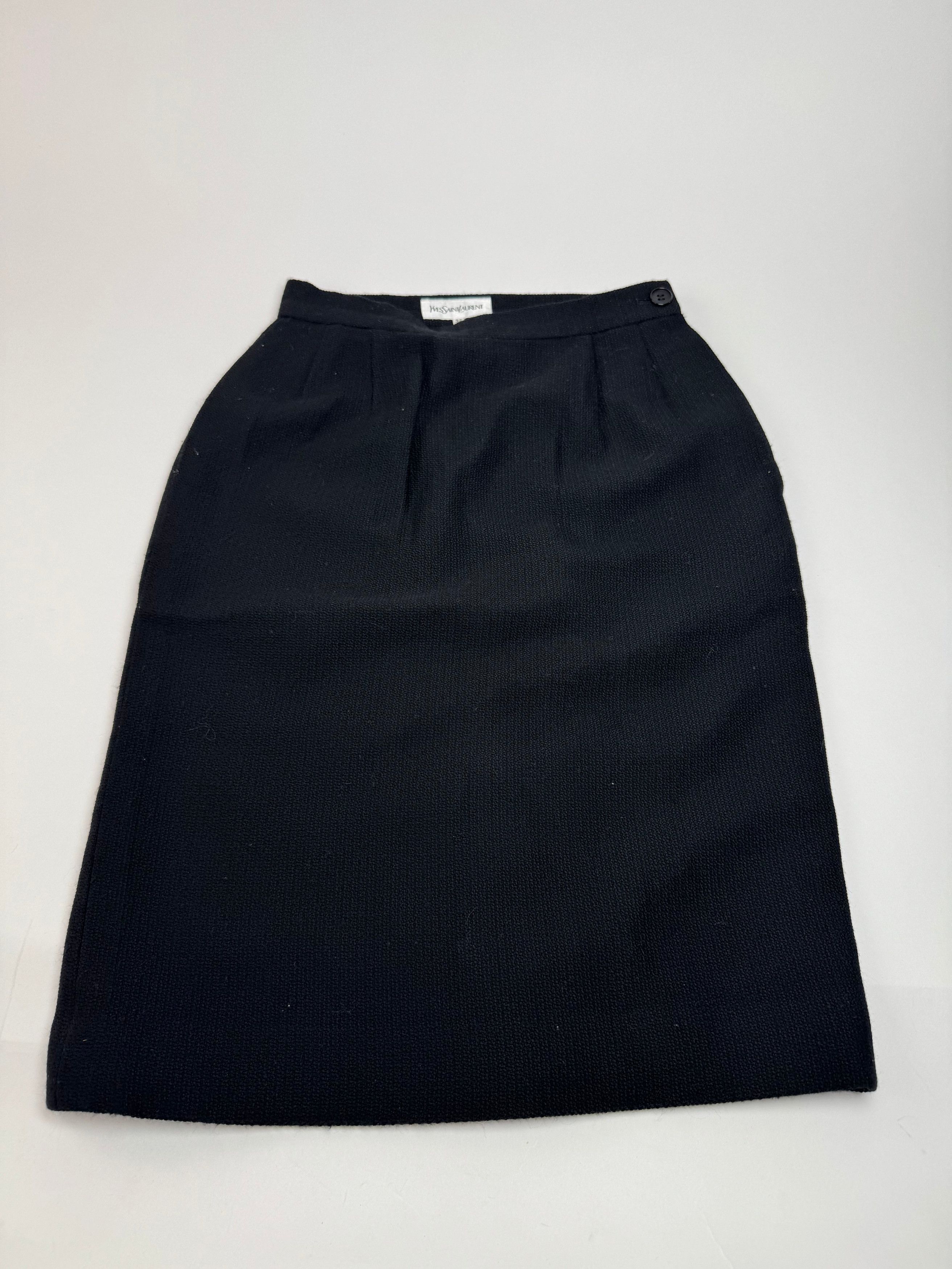 Other Vintage Yves Saint Laurent Skirt Black XS Size 24" / US 00 / IT 34 - 4 Thumbnail