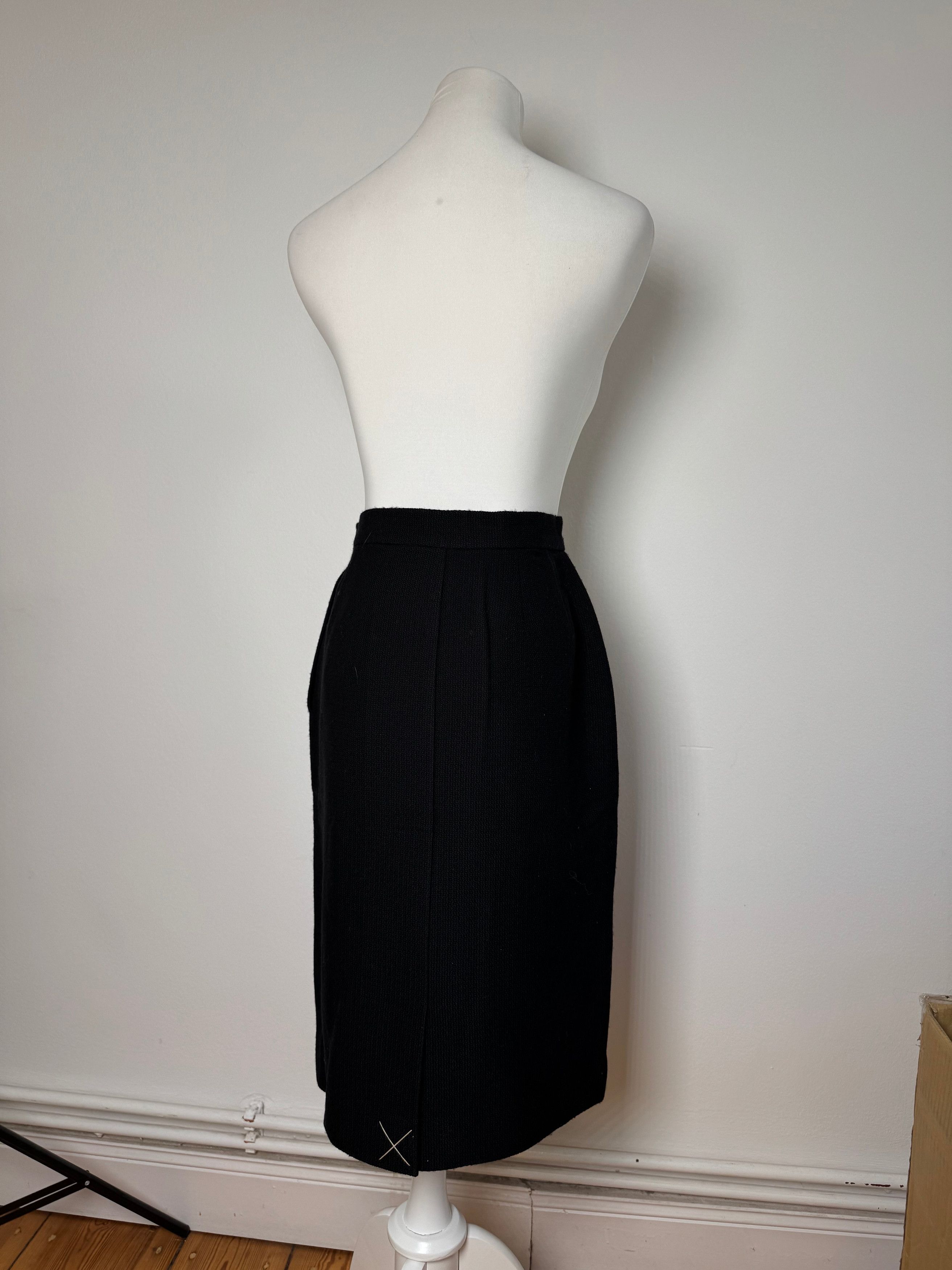 Other Vintage Yves Saint Laurent Skirt Black XS Size 24" / US 00 / IT 34 - 3 Thumbnail
