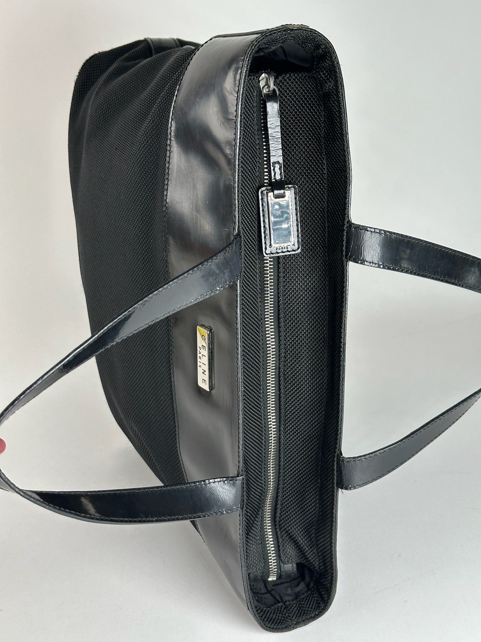 Celine Vintage Canvas Patent Leather bag black Size ONE SIZE - 8 Thumbnail