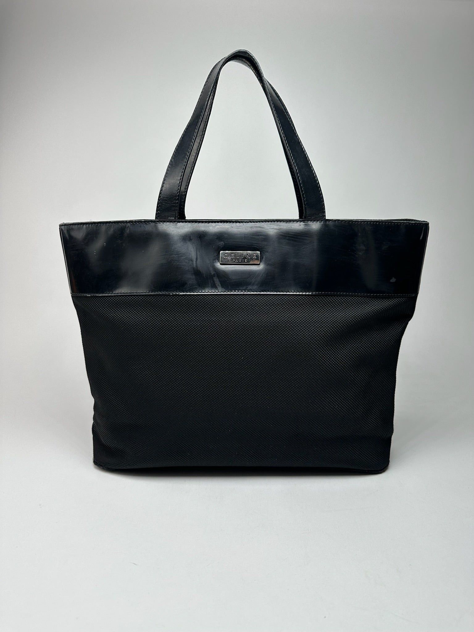 Celine Vintage Canvas Patent Leather bag black Size ONE SIZE - 15 Thumbnail
