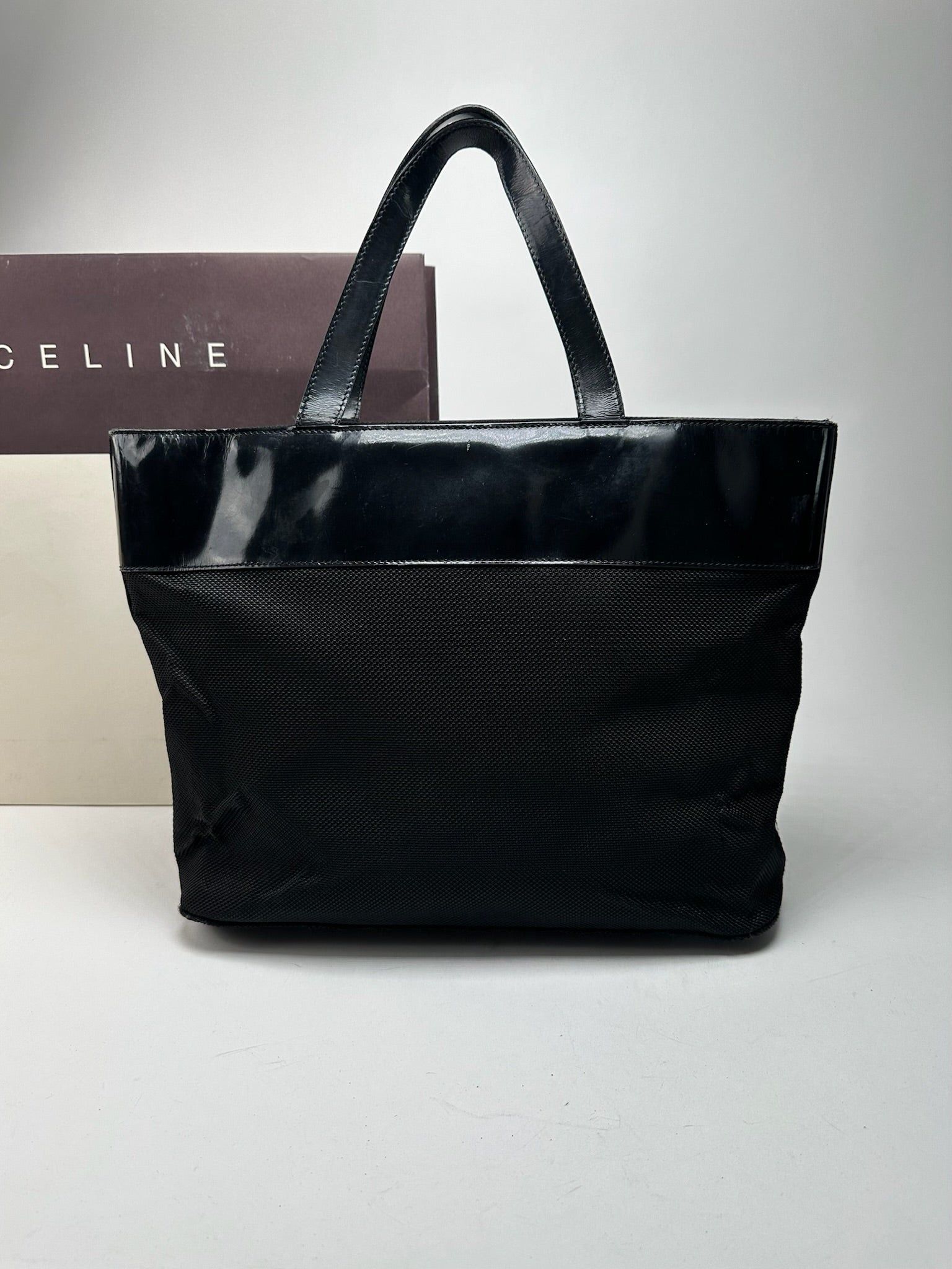 Celine Vintage Canvas Patent Leather bag black Size ONE SIZE - 2 Thumbnail