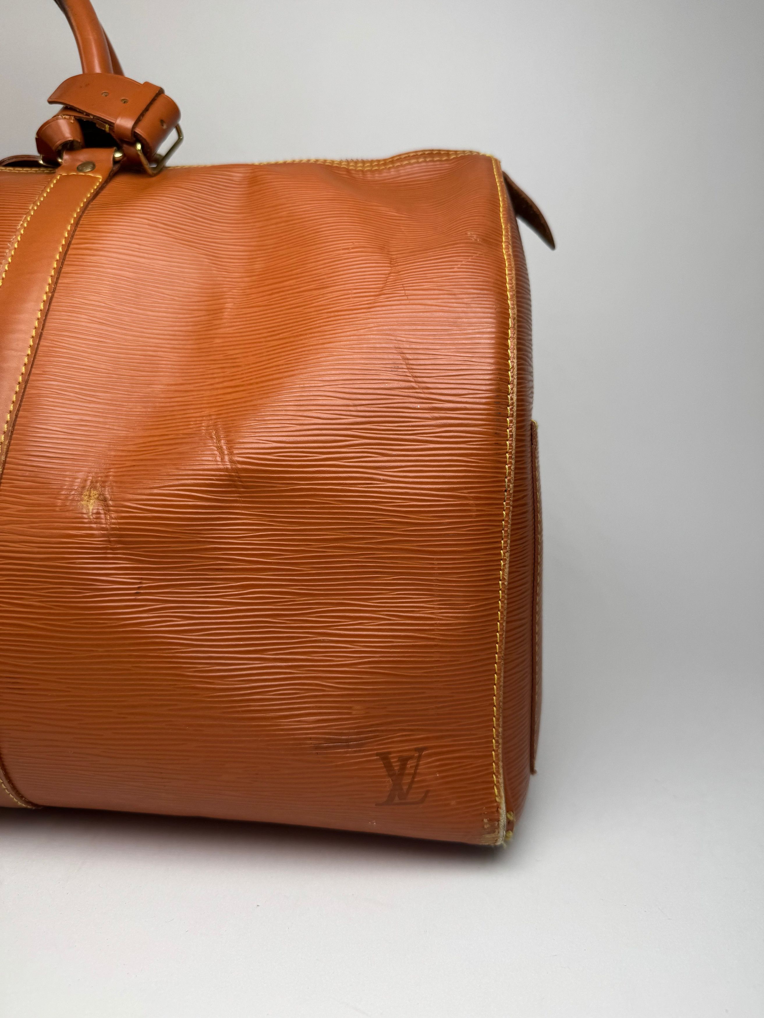 Louis Vuitton Vintage EPI Leather Duffel bag Orange brown Size ONE SIZE - 11 Thumbnail