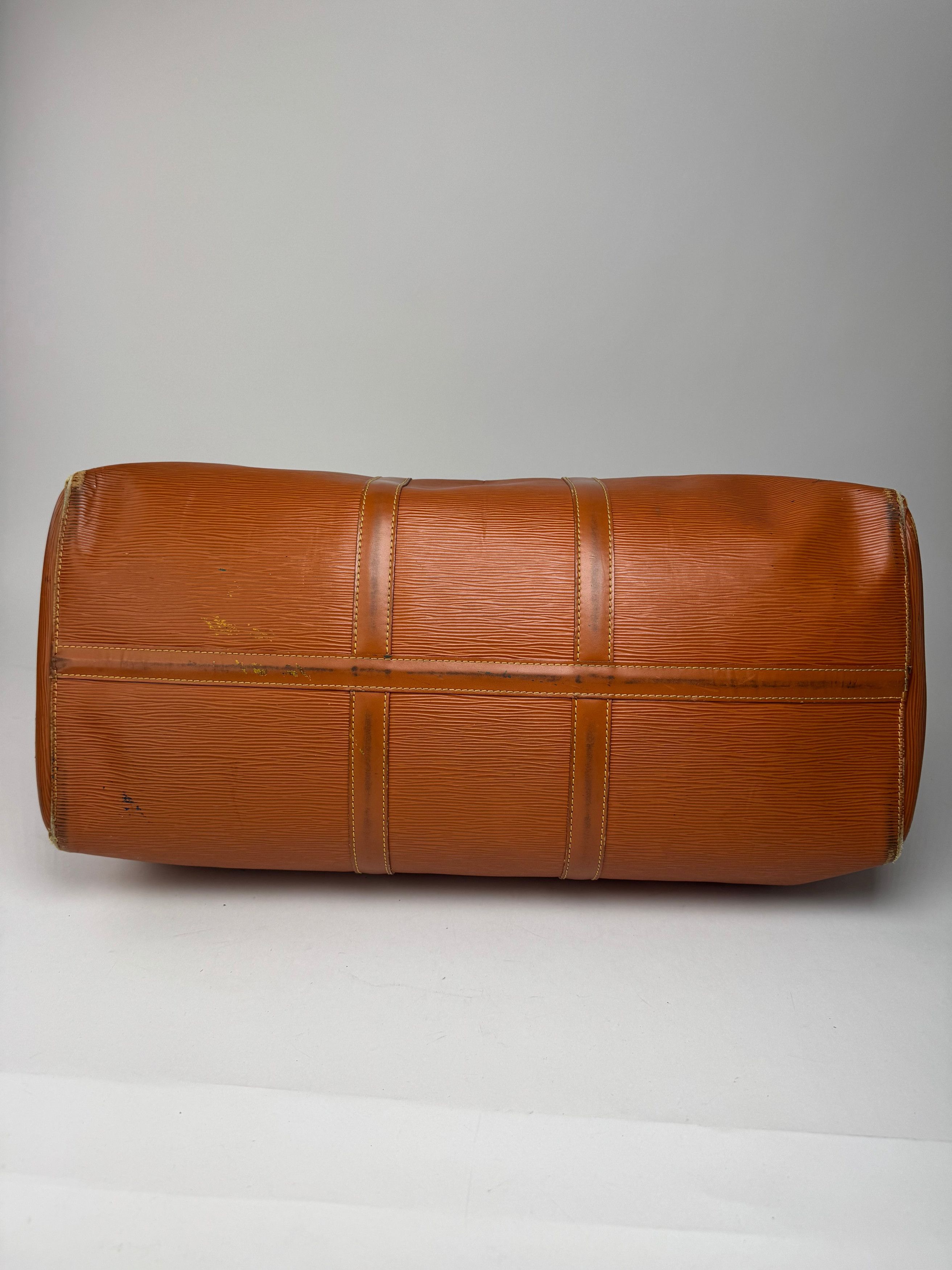 Louis Vuitton Vintage EPI Leather Duffel bag Orange brown Size ONE SIZE - 7 Thumbnail
