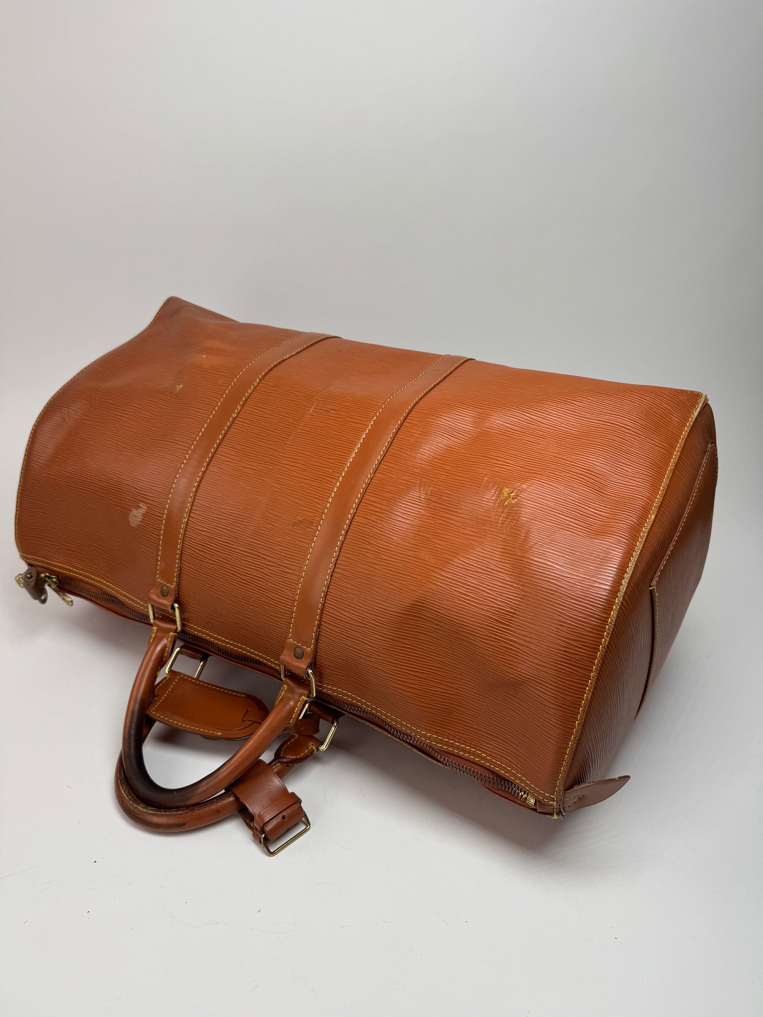 Louis Vuitton Vintage EPI Leather Duffel bag Orange brown Size ONE SIZE - 8 Thumbnail