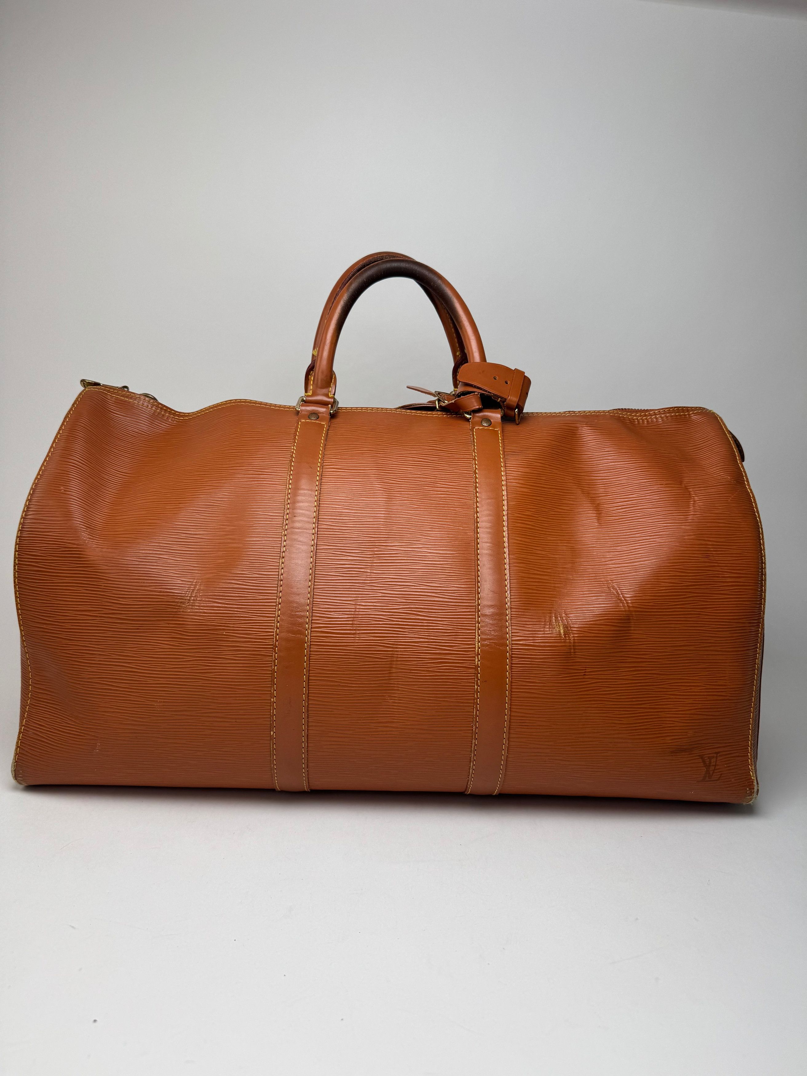 Louis Vuitton Vintage EPI Leather Duffel bag Orange brown Size ONE SIZE - 6 Thumbnail