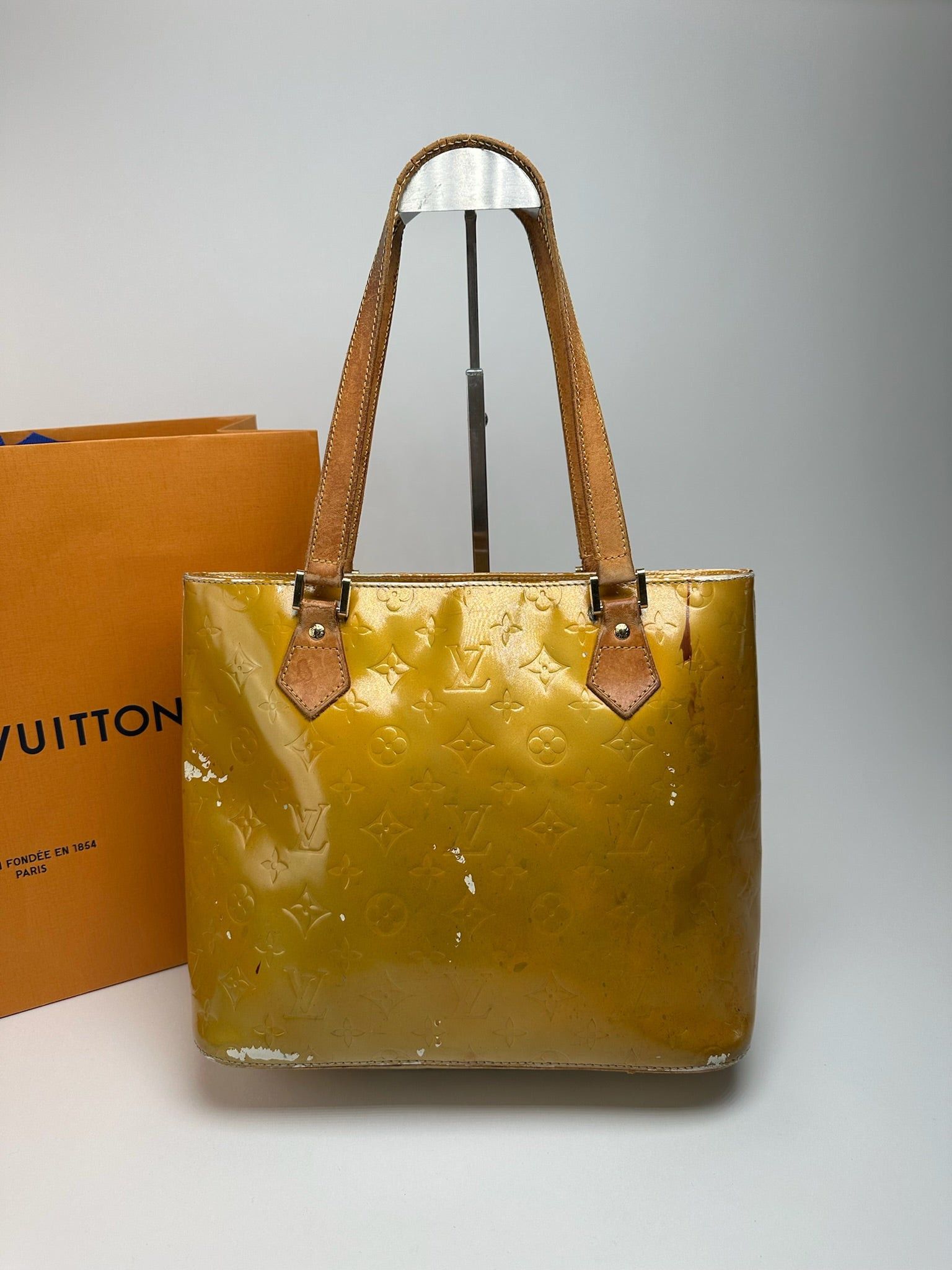 Louis Vuitton Vintage Vernis Leather bag Yellow Size ONE SIZE - 15 Thumbnail