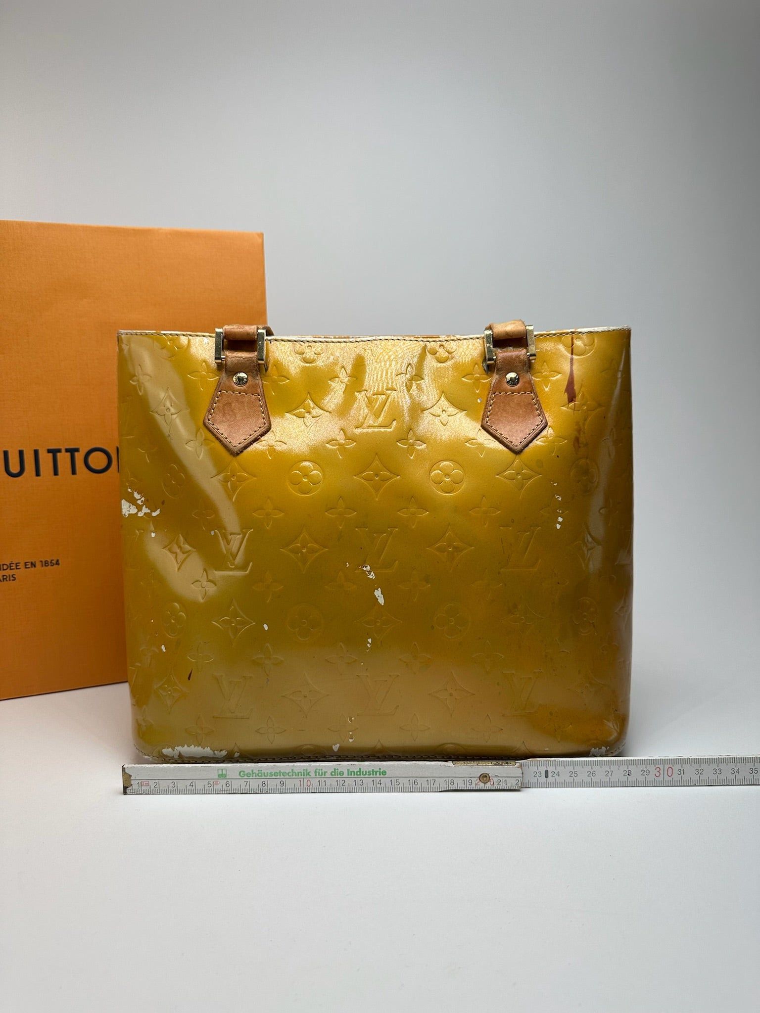 Louis Vuitton Vintage Vernis Leather bag Yellow Size ONE SIZE - 4 Thumbnail