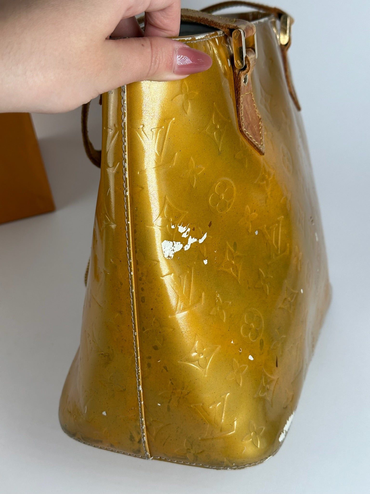 Louis Vuitton Vintage Vernis Leather bag Yellow Size ONE SIZE - 14 Thumbnail