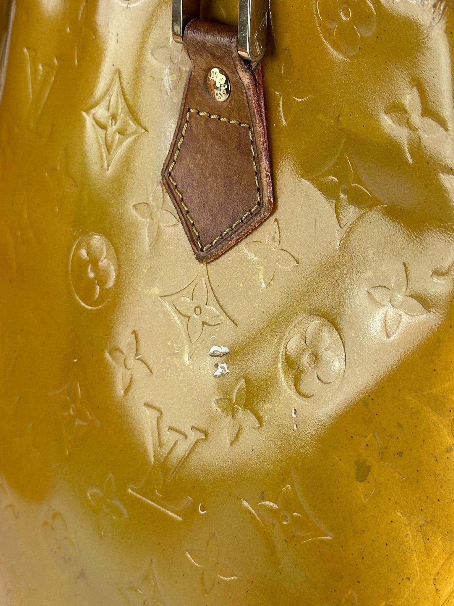 Louis Vuitton Vintage Vernis Leather bag Yellow Size ONE SIZE - 5 Thumbnail