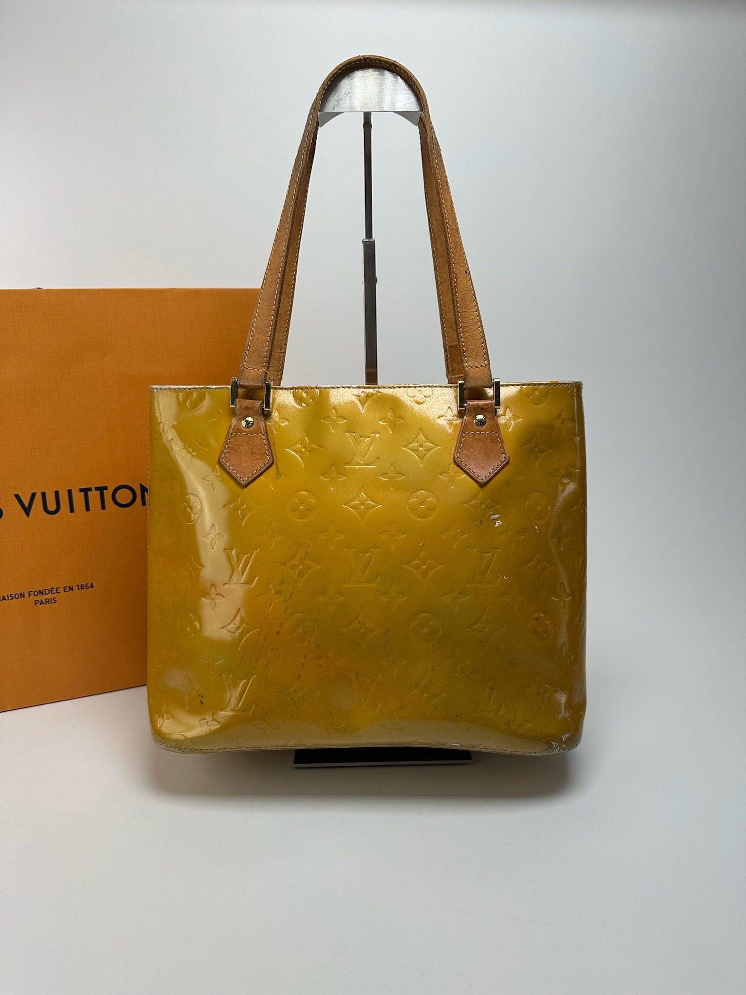 Louis Vuitton Vintage Vernis Leather bag Yellow Size ONE SIZE - 2 Thumbnail