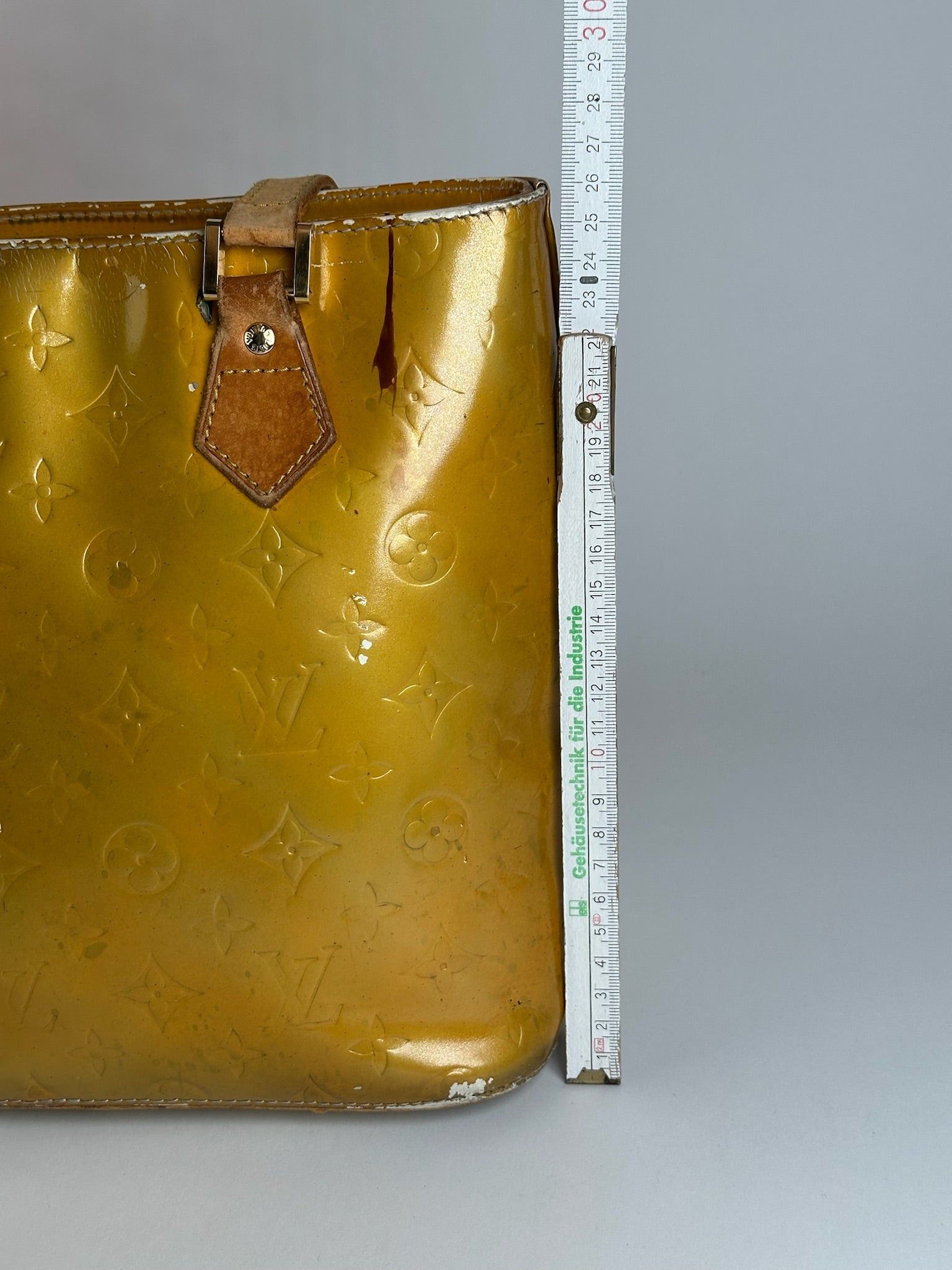 Louis Vuitton Vintage Vernis Leather bag Yellow Size ONE SIZE - 3 Thumbnail