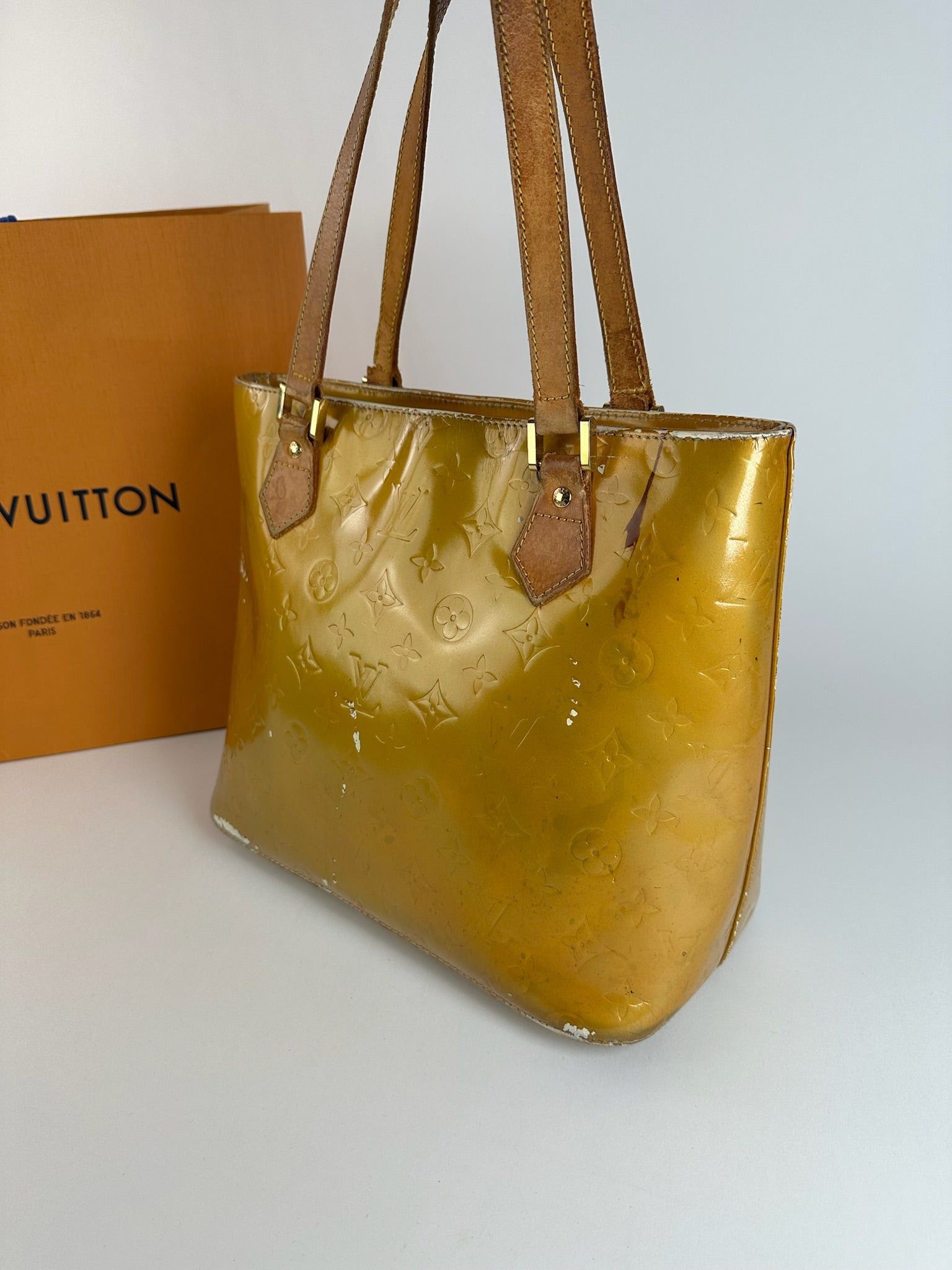 Louis Vuitton Vintage Vernis Leather bag Yellow Size ONE SIZE - 10 Thumbnail