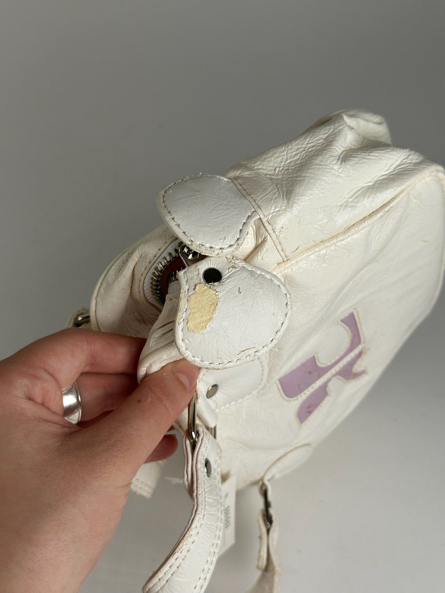 Courreges Vintage Patent Leather bag white new Size ONE SIZE - 3 Thumbnail