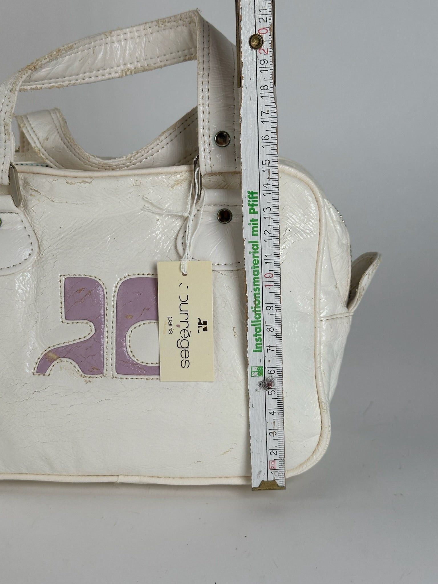 Courreges Vintage Patent Leather bag white new Size ONE SIZE - 14 Thumbnail