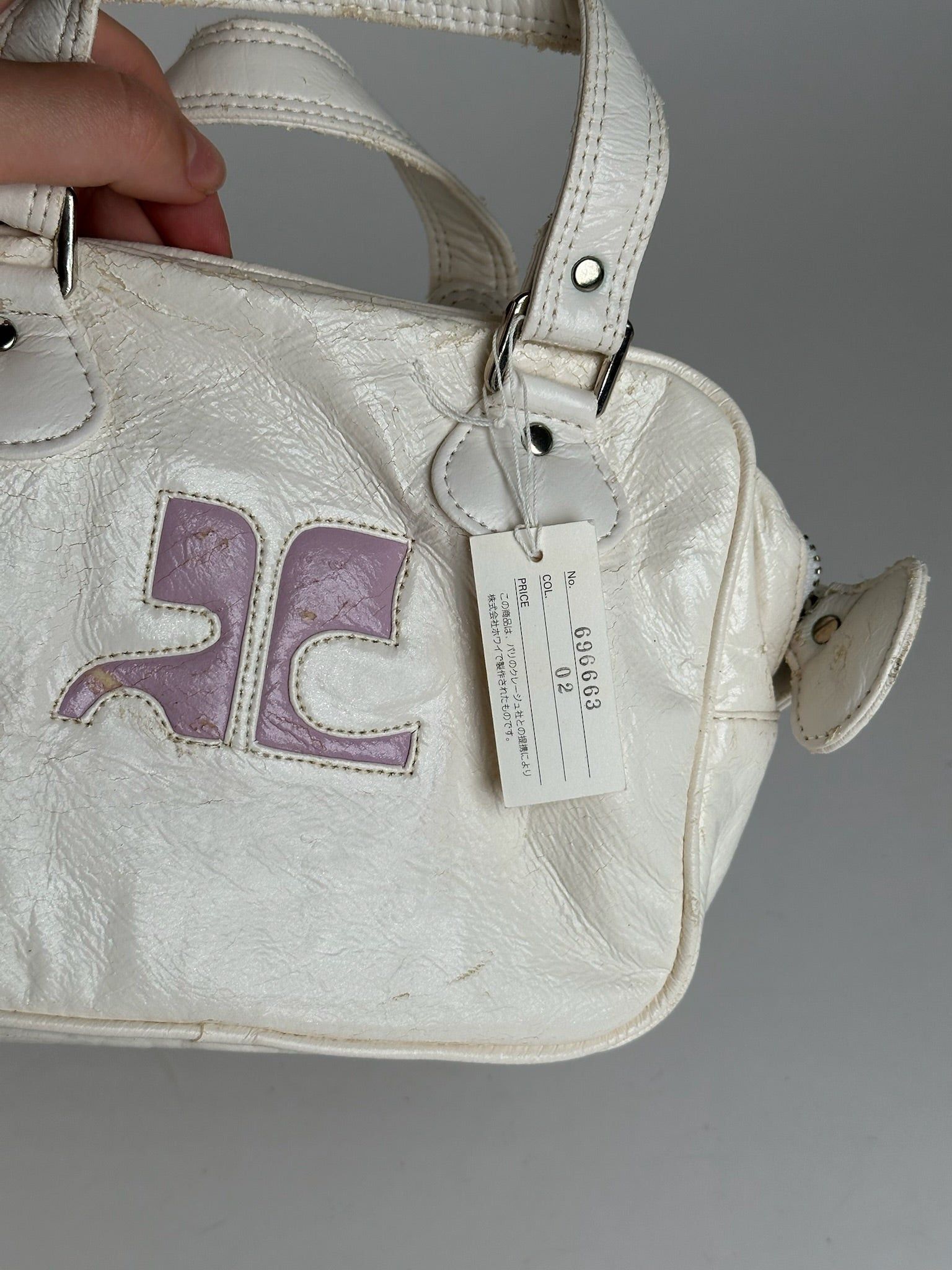 Courreges Vintage Patent Leather bag white new Size ONE SIZE - 5 Thumbnail