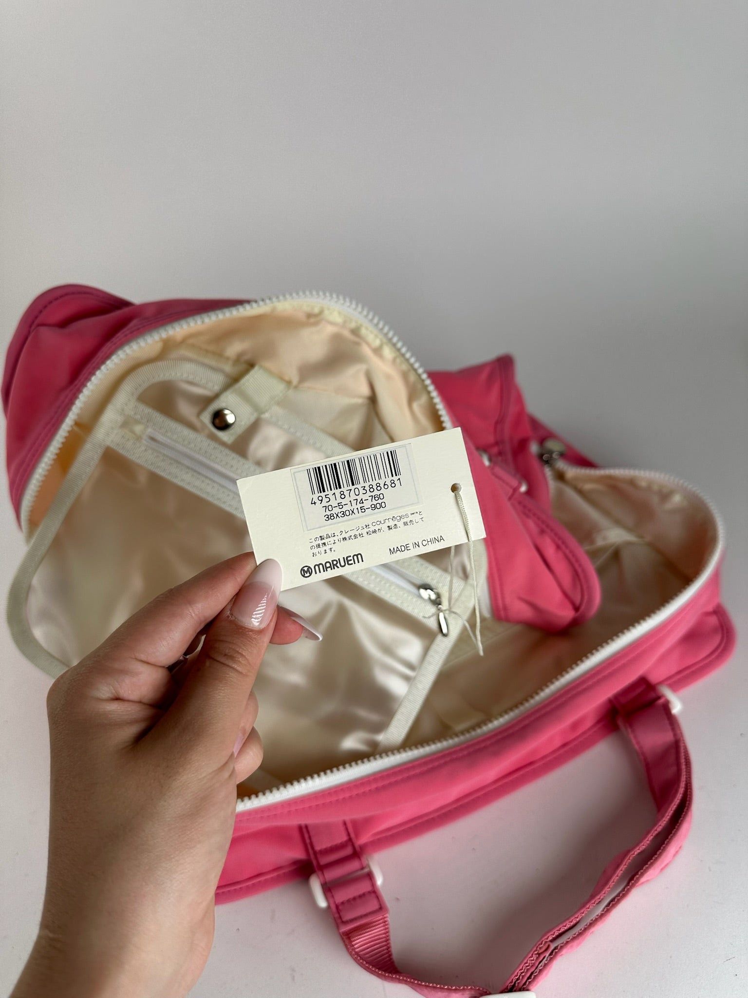 Courreges Vintage Polyester bag pink Size ONE SIZE - 4 Thumbnail