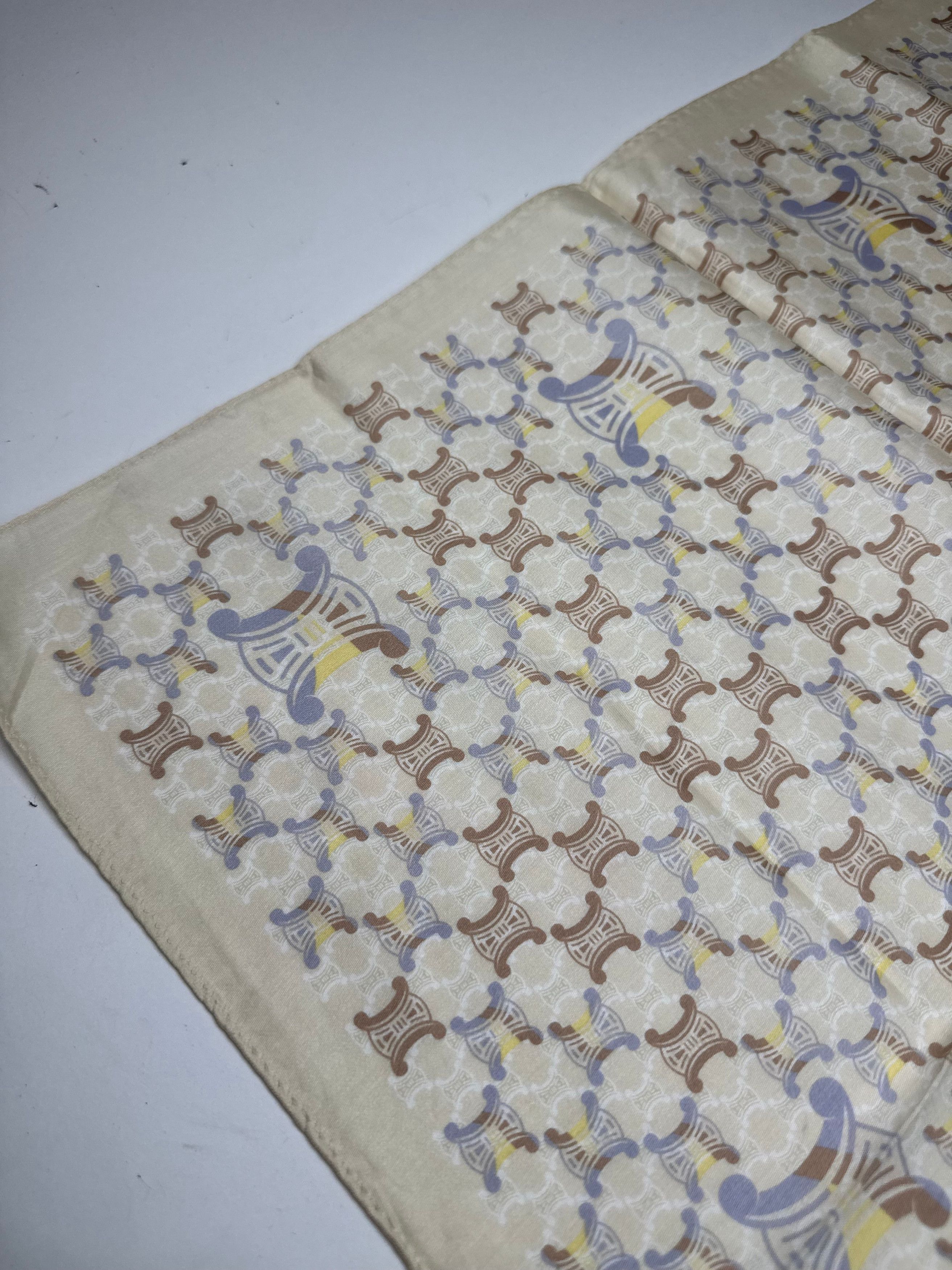 Dior Vintage Celine Monogramm Scarf white beige Size ONE SIZE - 6 Thumbnail