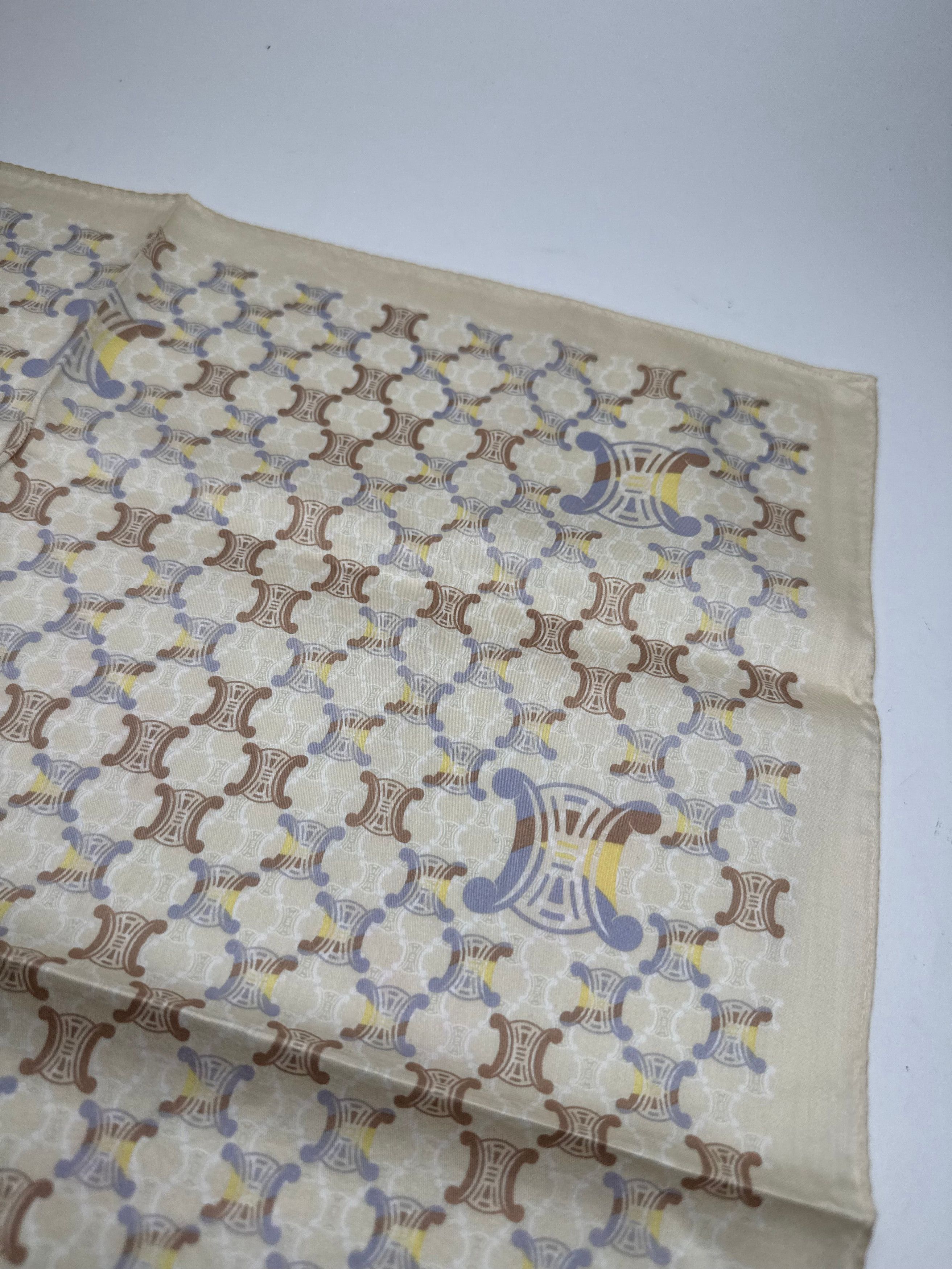 Dior Vintage Celine Monogramm Scarf white beige Size ONE SIZE - 5 Thumbnail