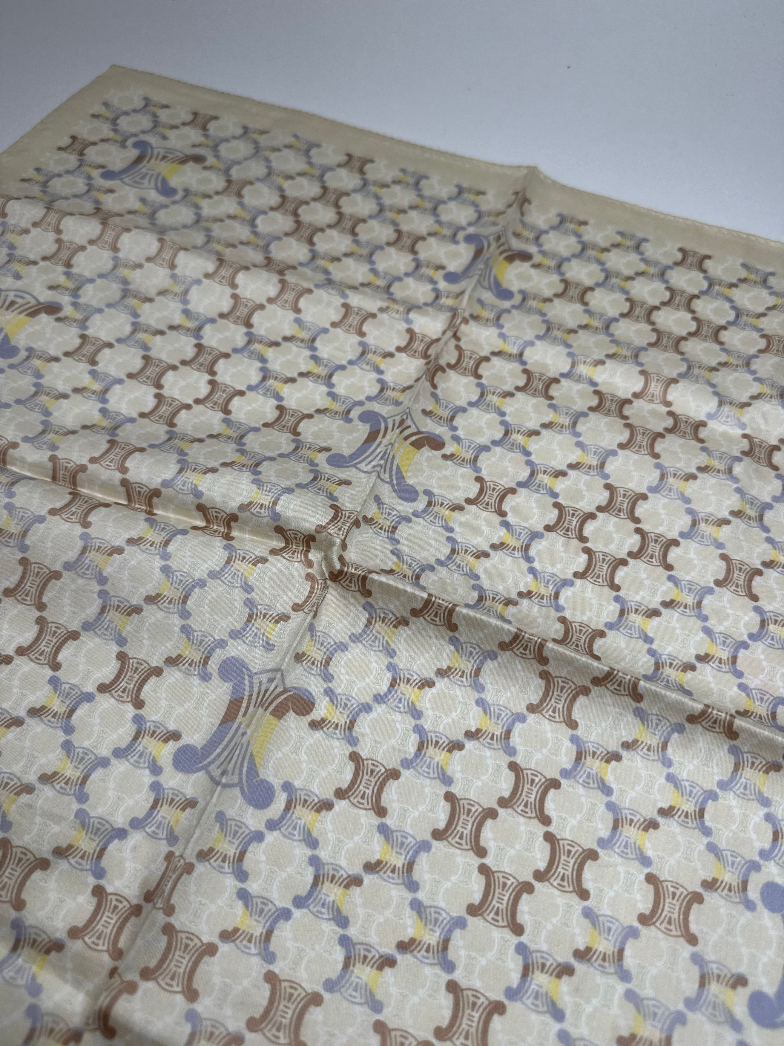 Dior Vintage Celine Monogramm Scarf white beige Size ONE SIZE - 2 Thumbnail