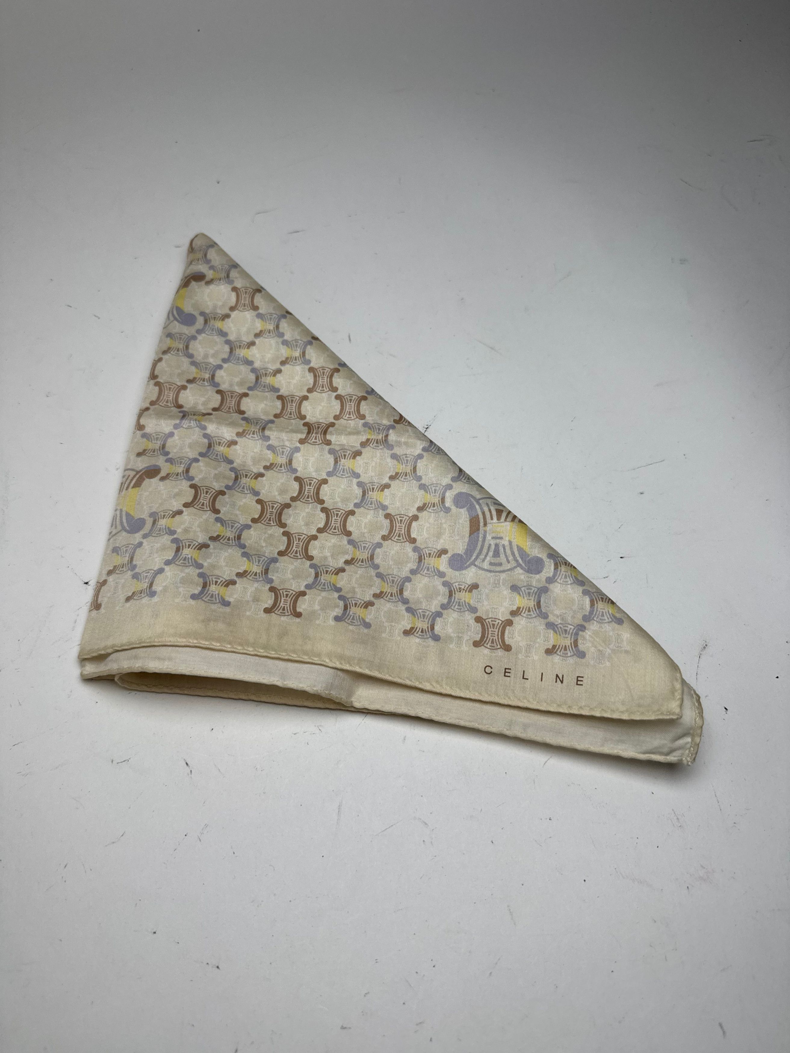 Dior Vintage Celine Monogramm Scarf white beige Size ONE SIZE - 8 Thumbnail