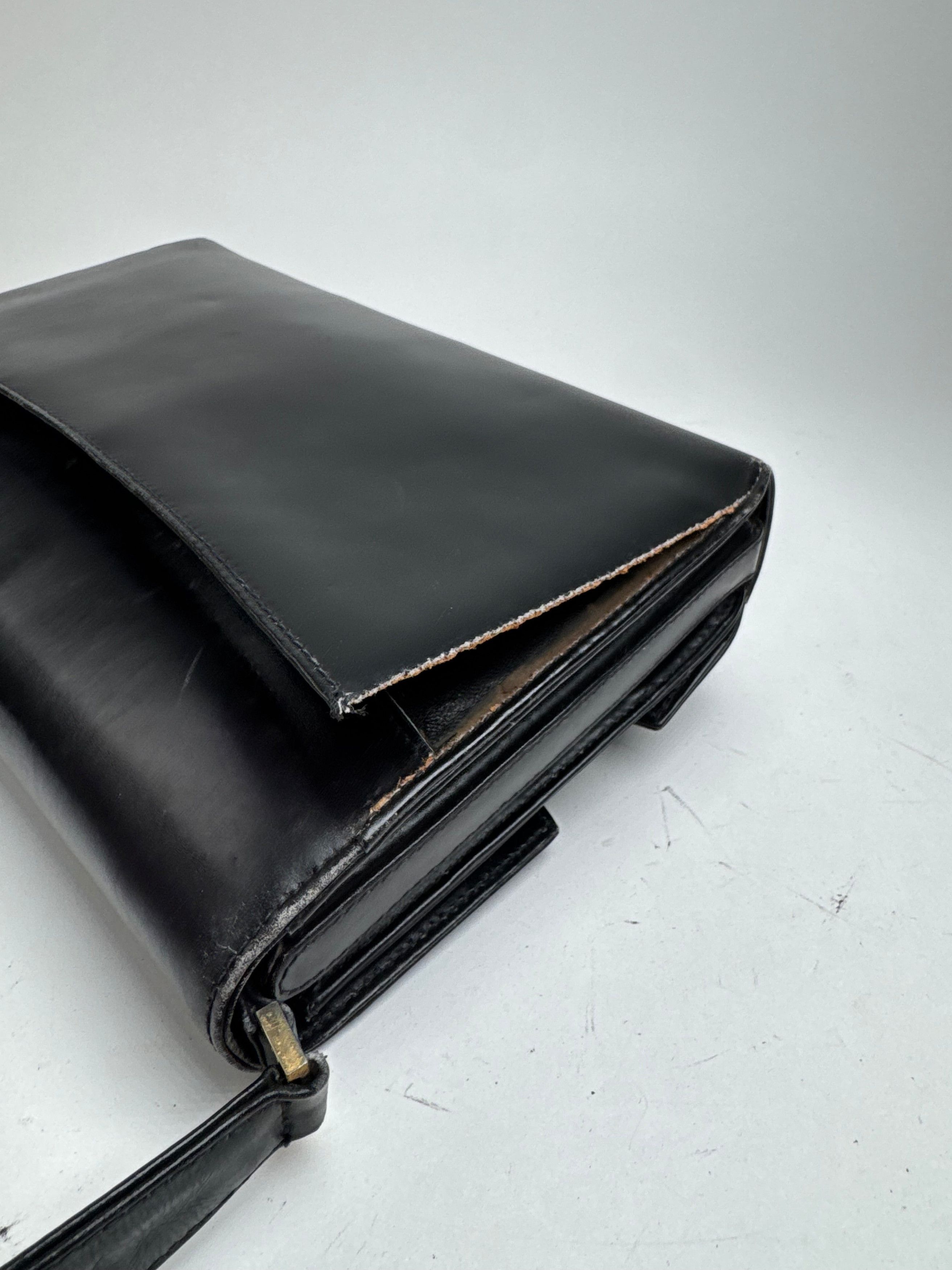 Gucci Vintage Leather Shoulder Bag Black Size ONE SIZE - 8 Thumbnail