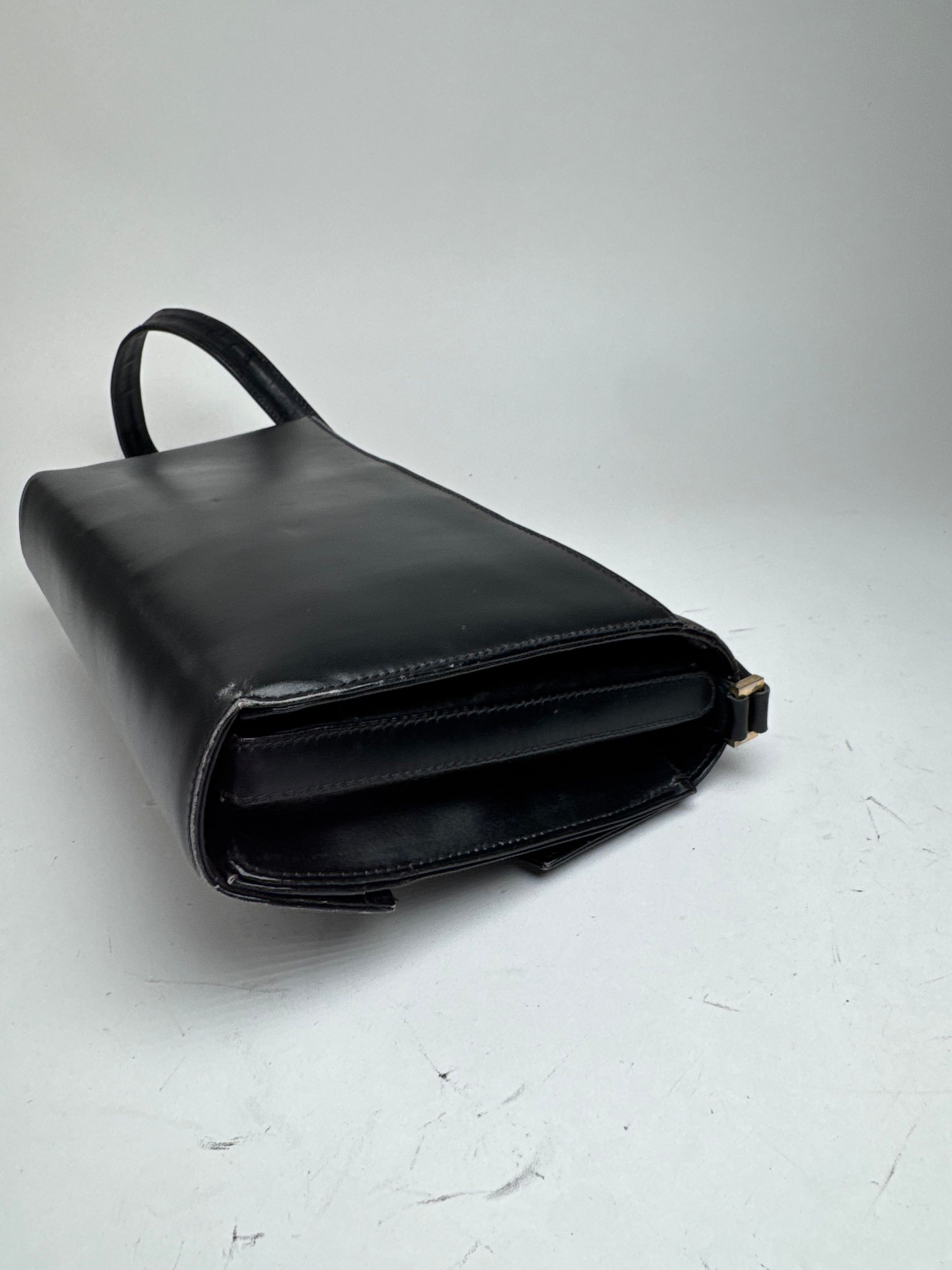 Gucci Vintage Leather Shoulder Bag Black Size ONE SIZE - 9 Thumbnail