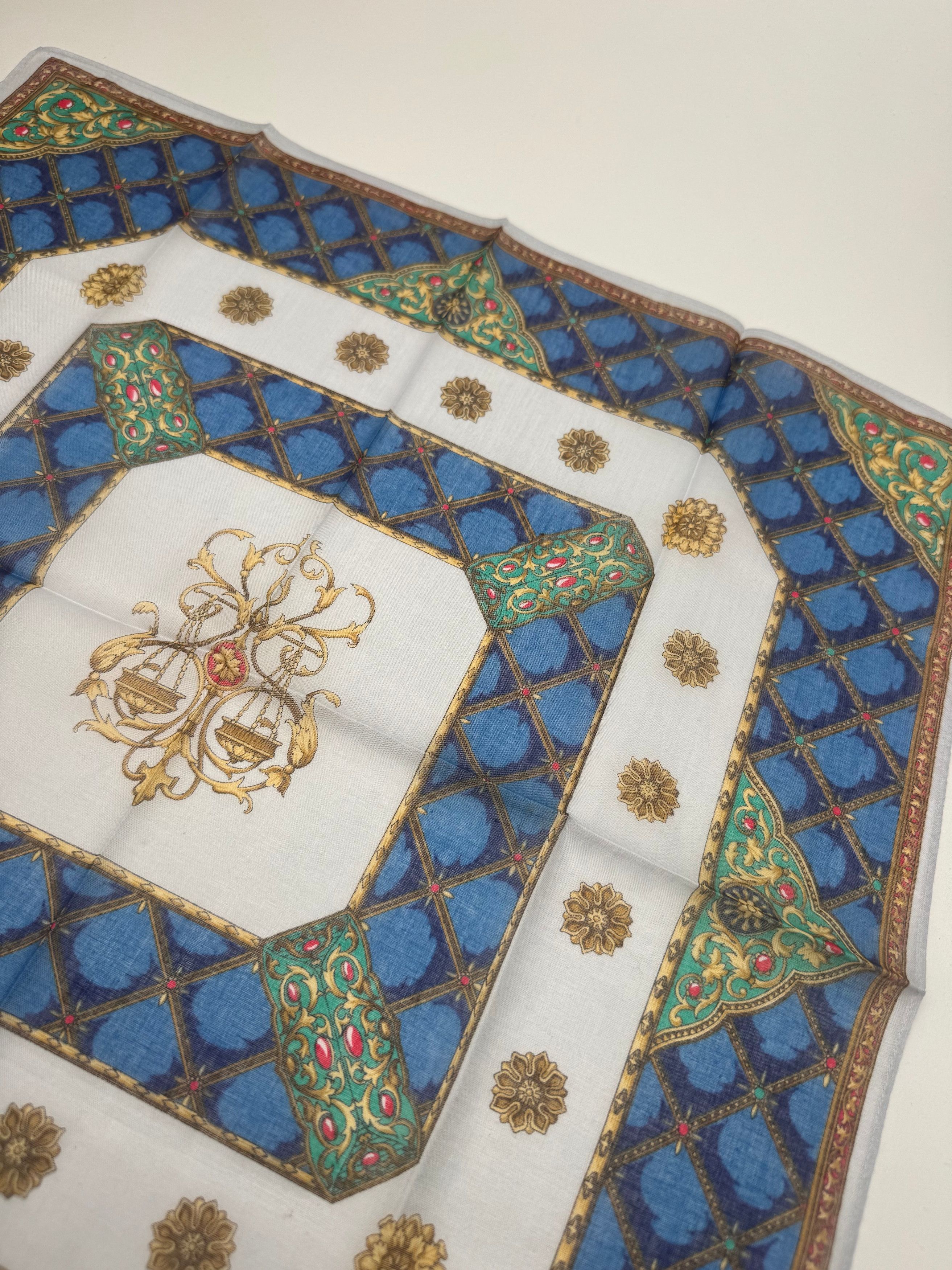 Gucci Vintage Scarf Blue Green Size ONE SIZE - 6 Thumbnail