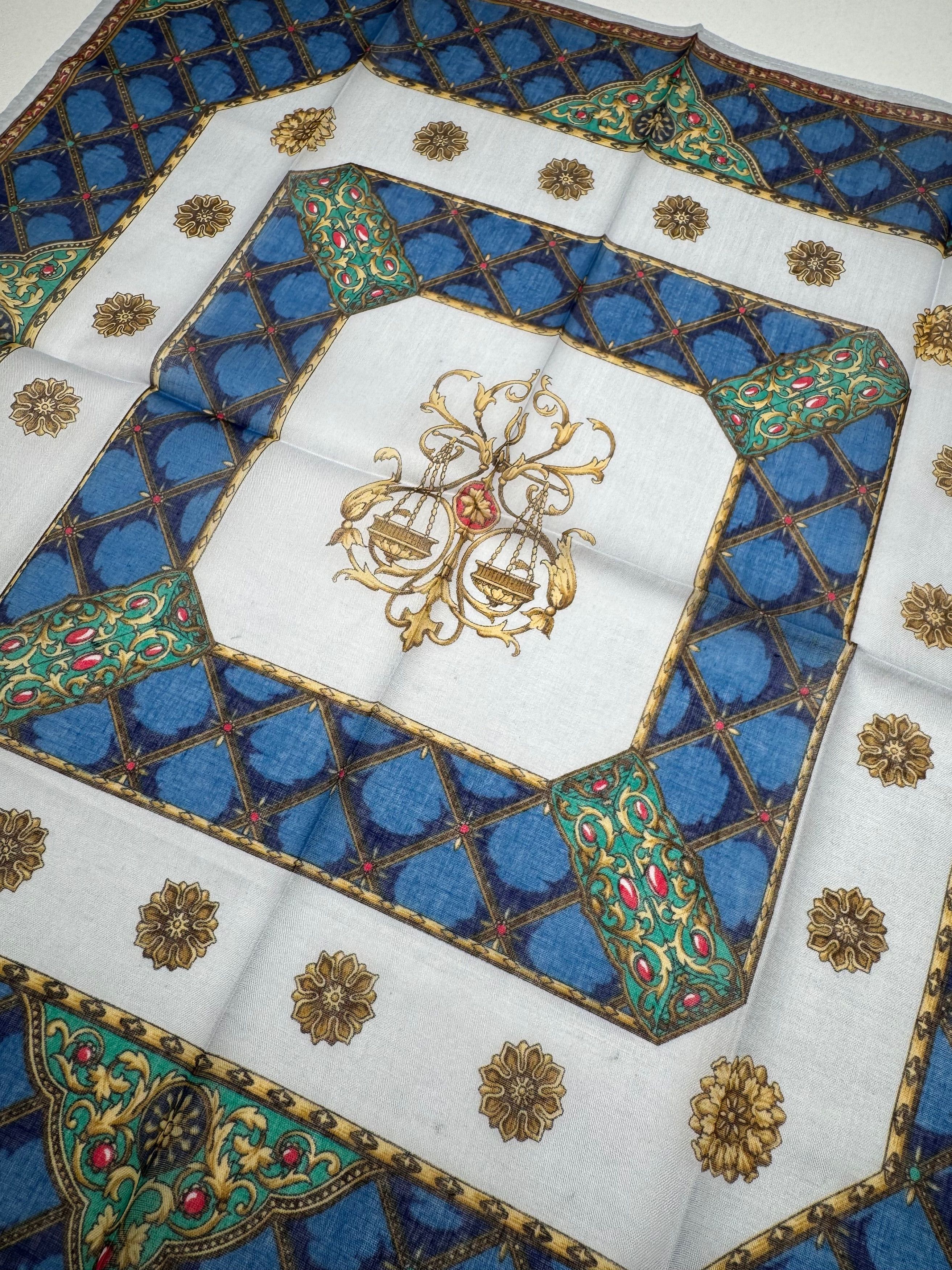 Gucci Vintage Scarf Blue Green Size ONE SIZE - 3 Thumbnail