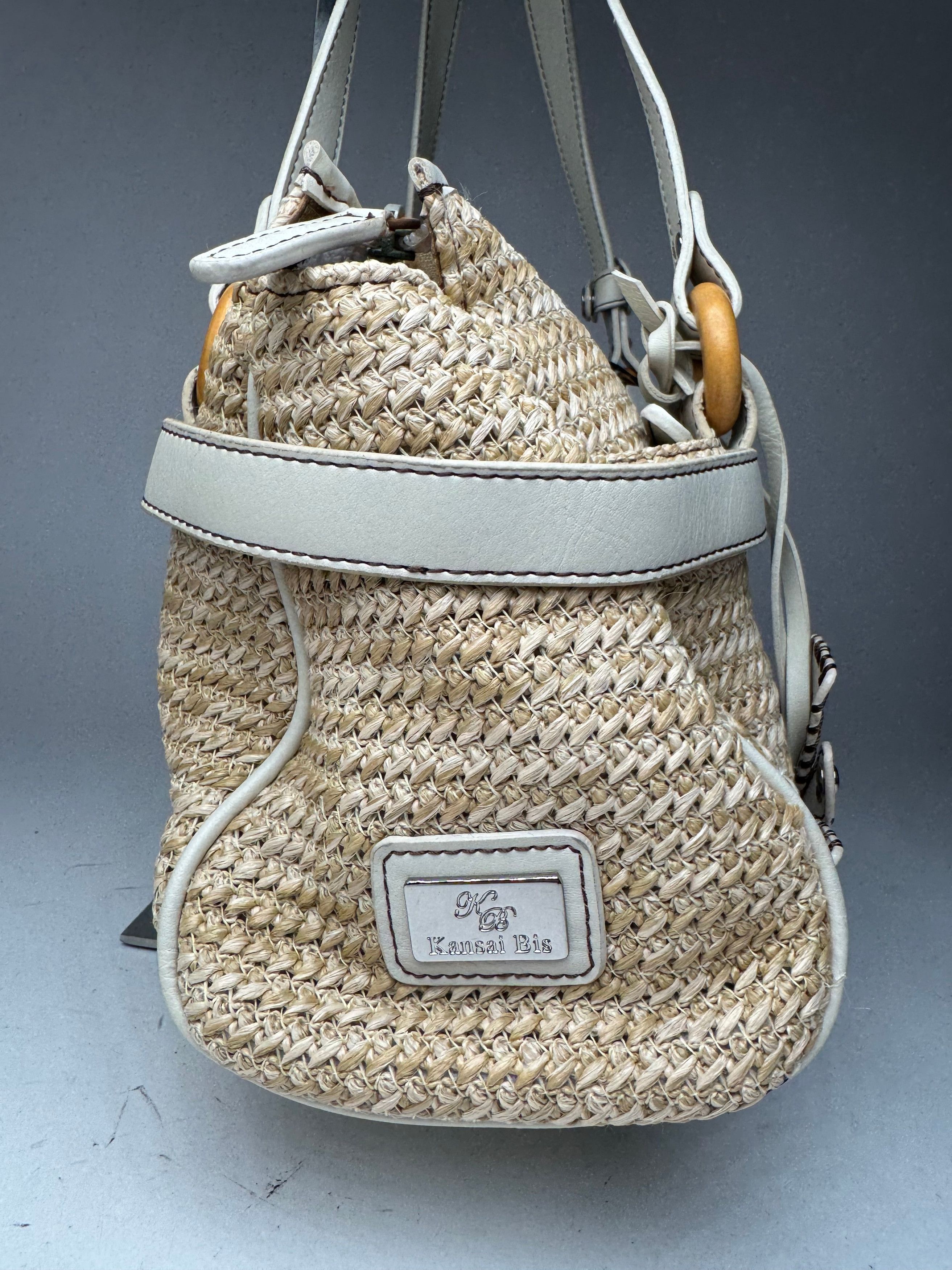 Kansai Yamamoto Vintage Handbag beige white Size ONE SIZE - 7 Thumbnail