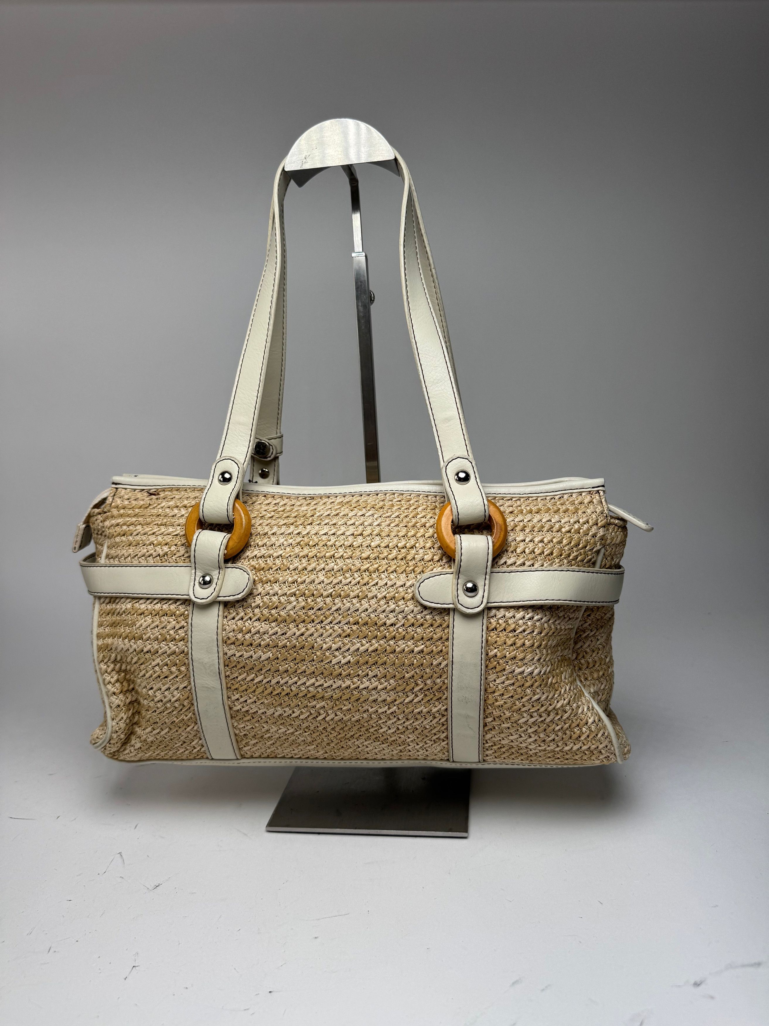 Kansai Yamamoto Vintage Handbag beige white Size ONE SIZE - 8 Thumbnail