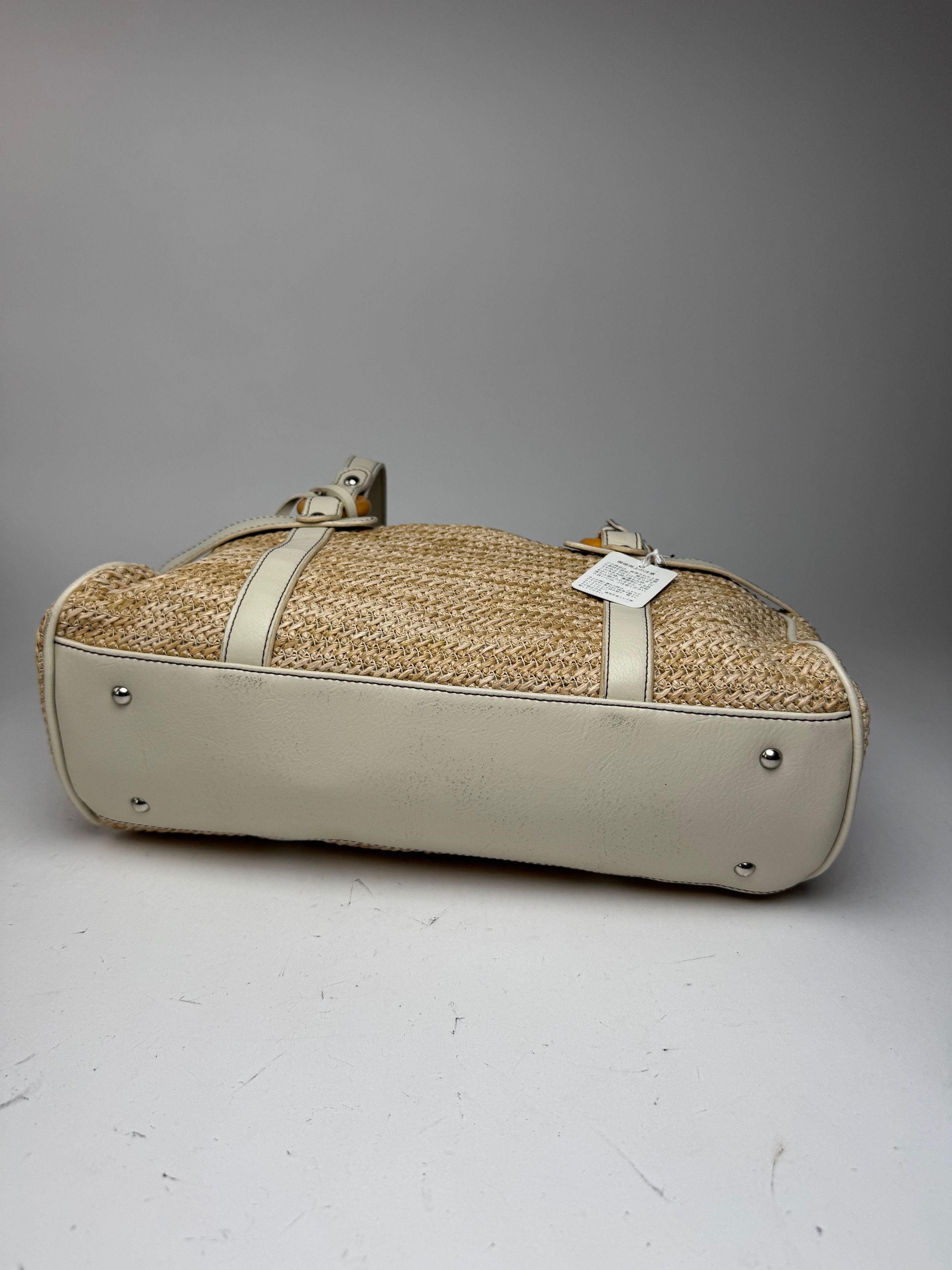 Kansai Yamamoto Vintage Handbag beige white Size ONE SIZE - 11 Thumbnail