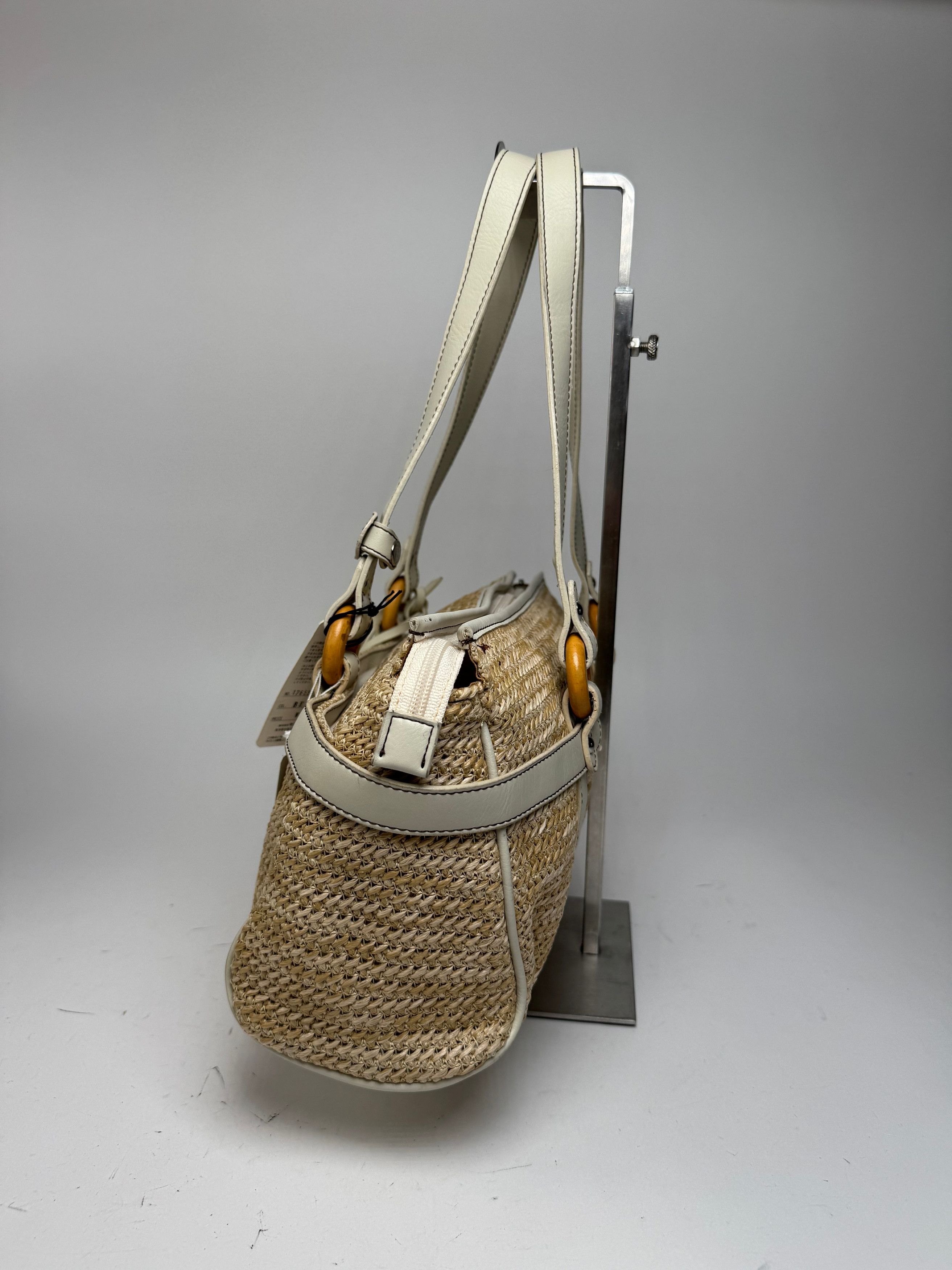 Kansai Yamamoto Vintage Handbag beige white Size ONE SIZE - 2 Thumbnail