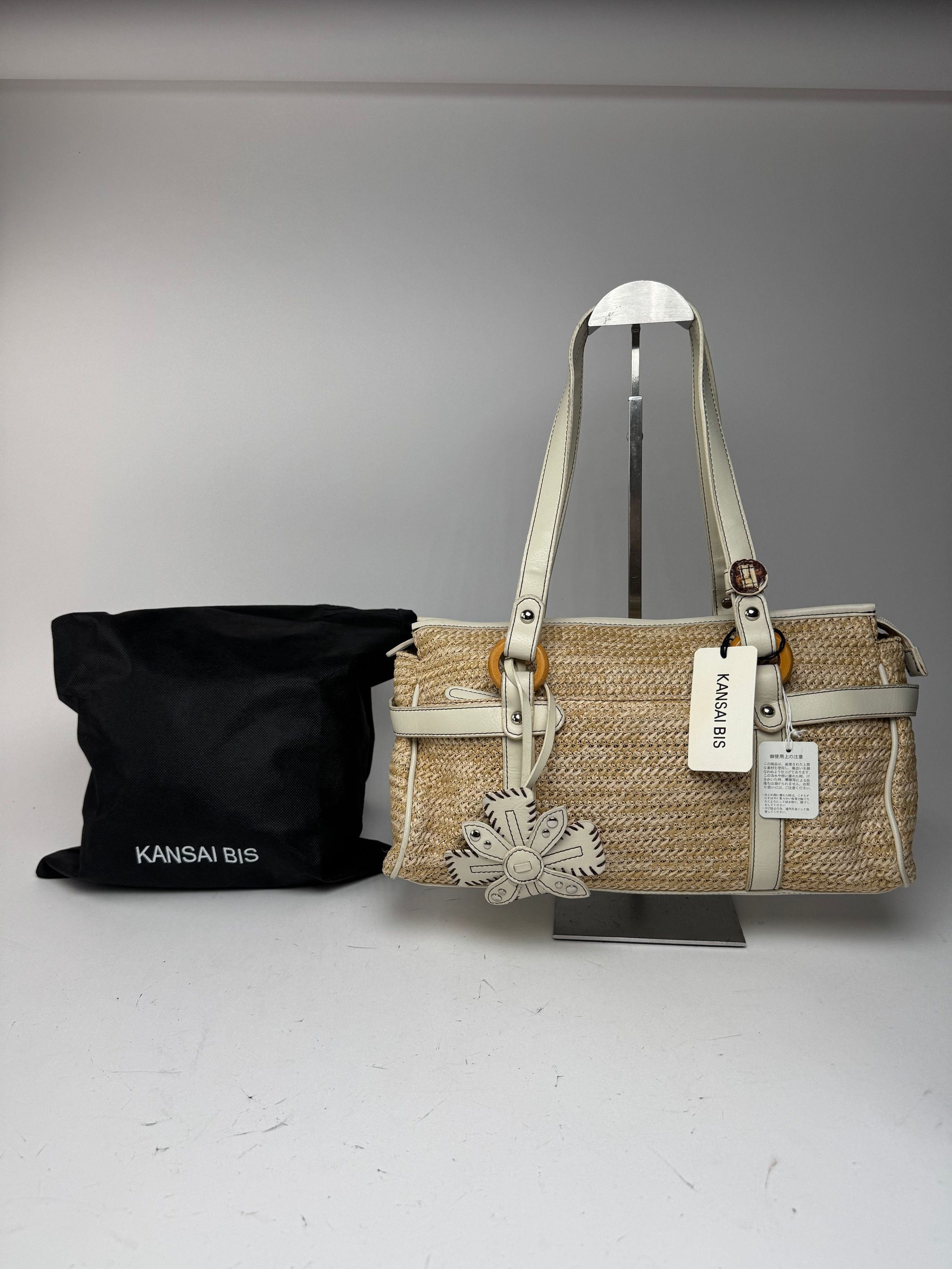 Kansai Yamamoto Vintage Handbag beige white Size ONE SIZE - 5 Thumbnail