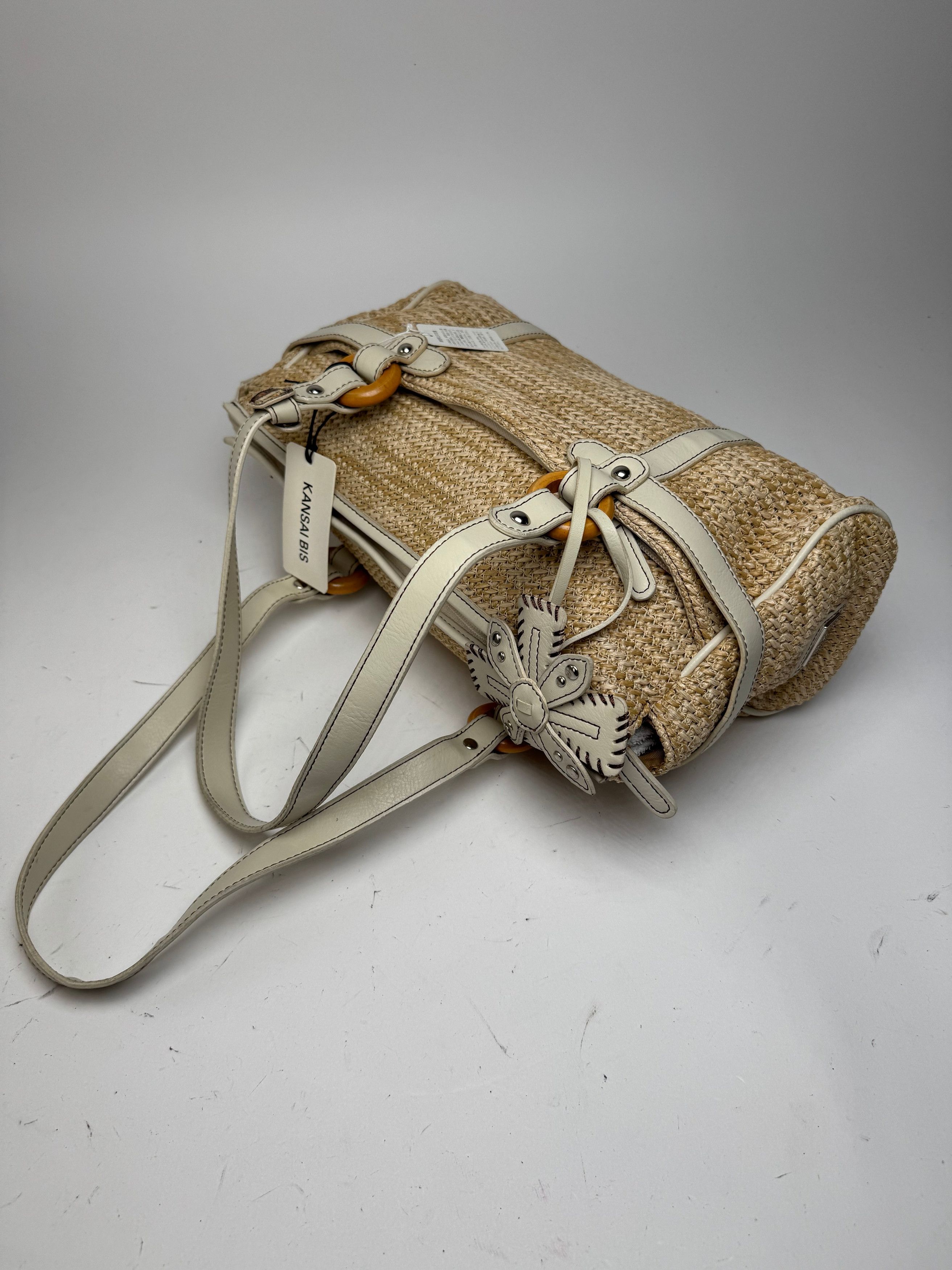 Kansai Yamamoto Vintage Handbag beige white Size ONE SIZE - 10 Thumbnail