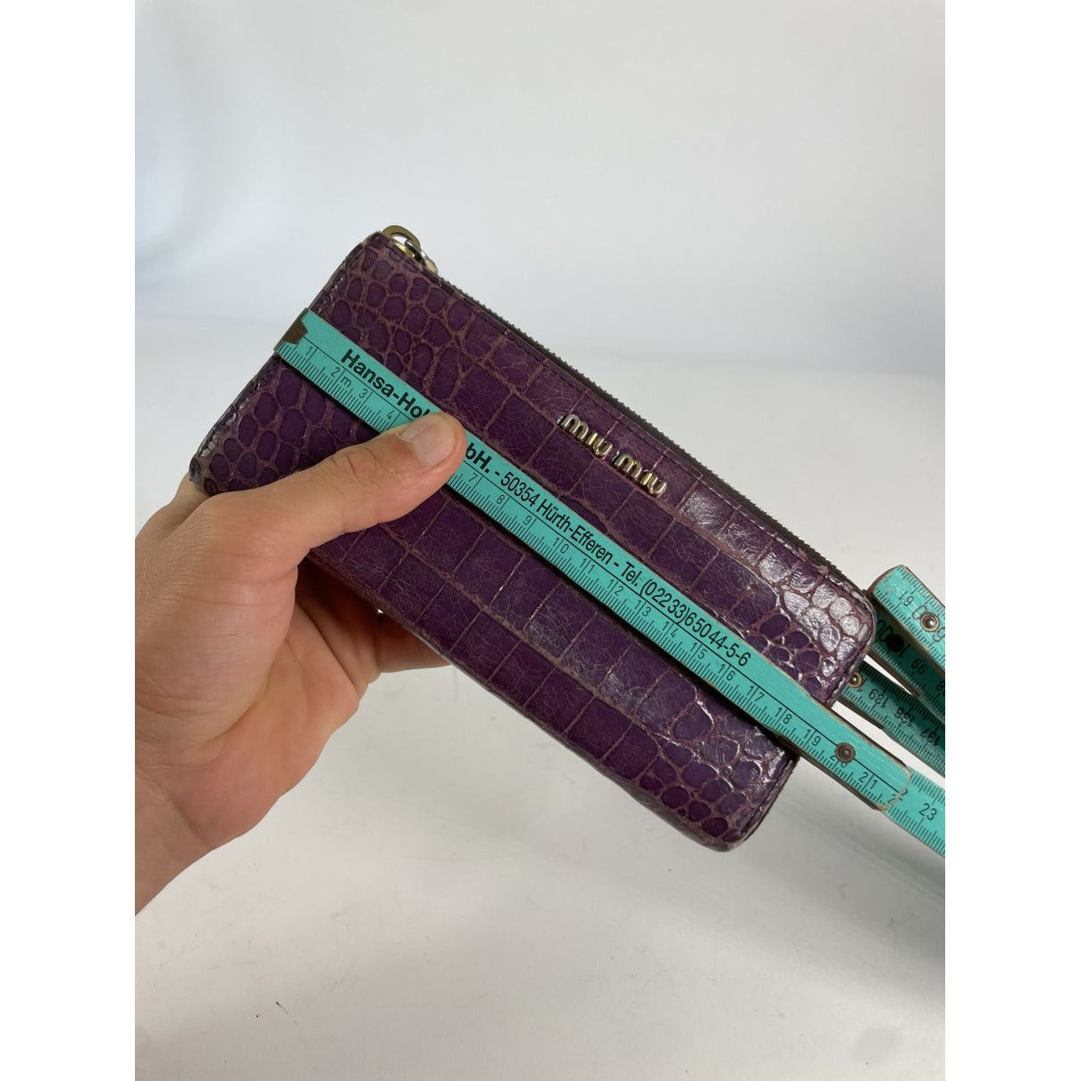 Miu Miu Purple Leather Wallet Size ONE SIZE - 5 Thumbnail