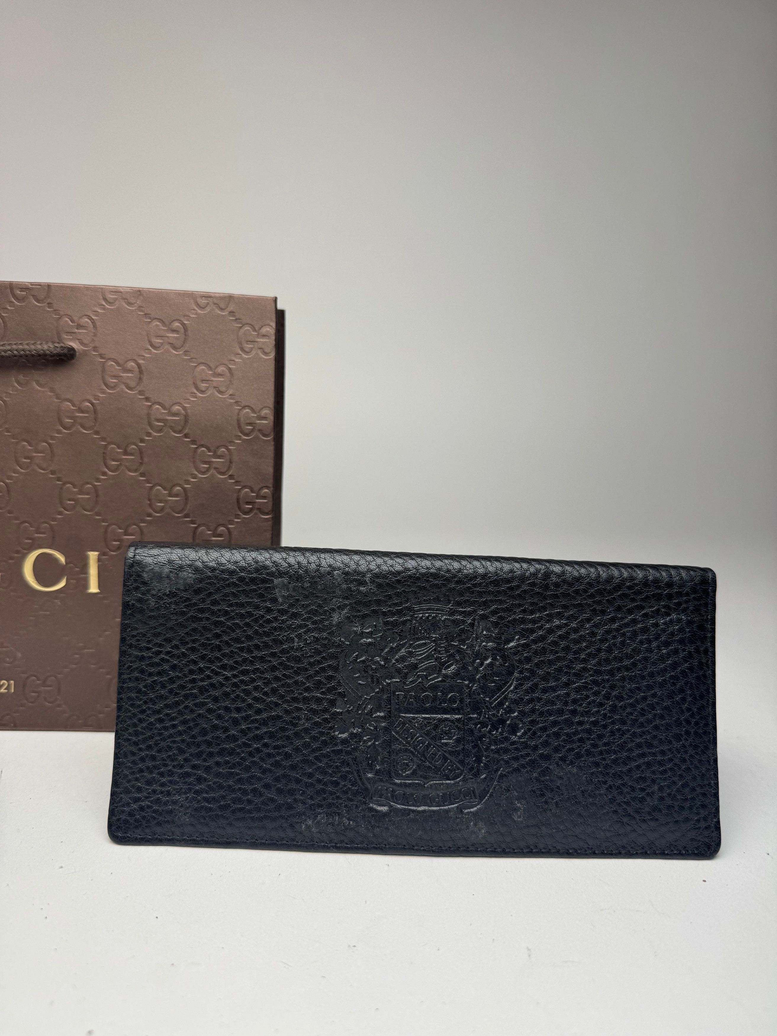 Gucci Vintage Paolo Leather Card Holder / ID holder black Size ONE SIZE - 3 Thumbnail