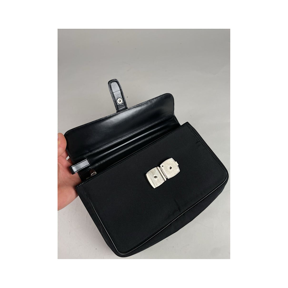 Alfred Dunhill Black Patent Leather Handbag Size ONE SIZE - 2 Thumbnail