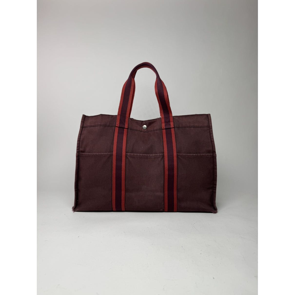 Other Hermès Burgundy Cotton Travel Bag Size ONE SIZE - 5 Thumbnail