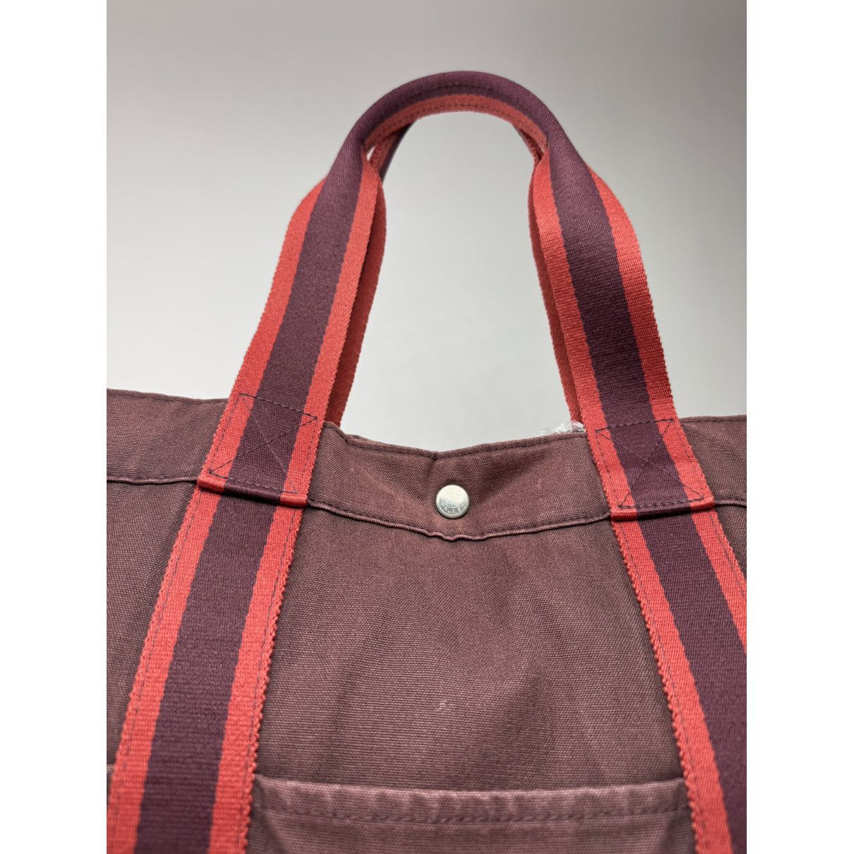Other Hermès Burgundy Cotton Travel Bag Size ONE SIZE - 2 Thumbnail