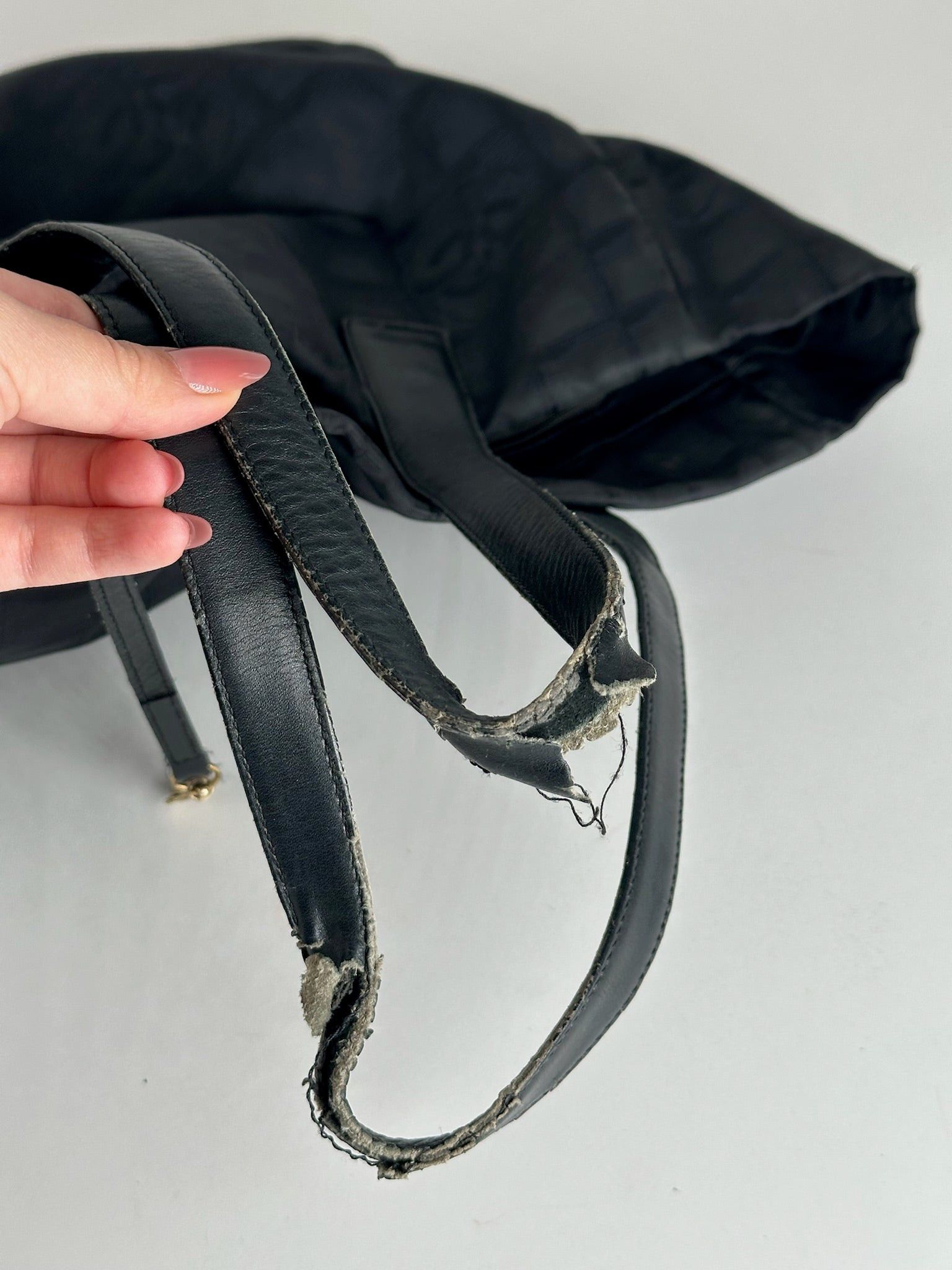 Chanel Vintage Canvas Monogram shopper black Size ONE SIZE - 14 Thumbnail