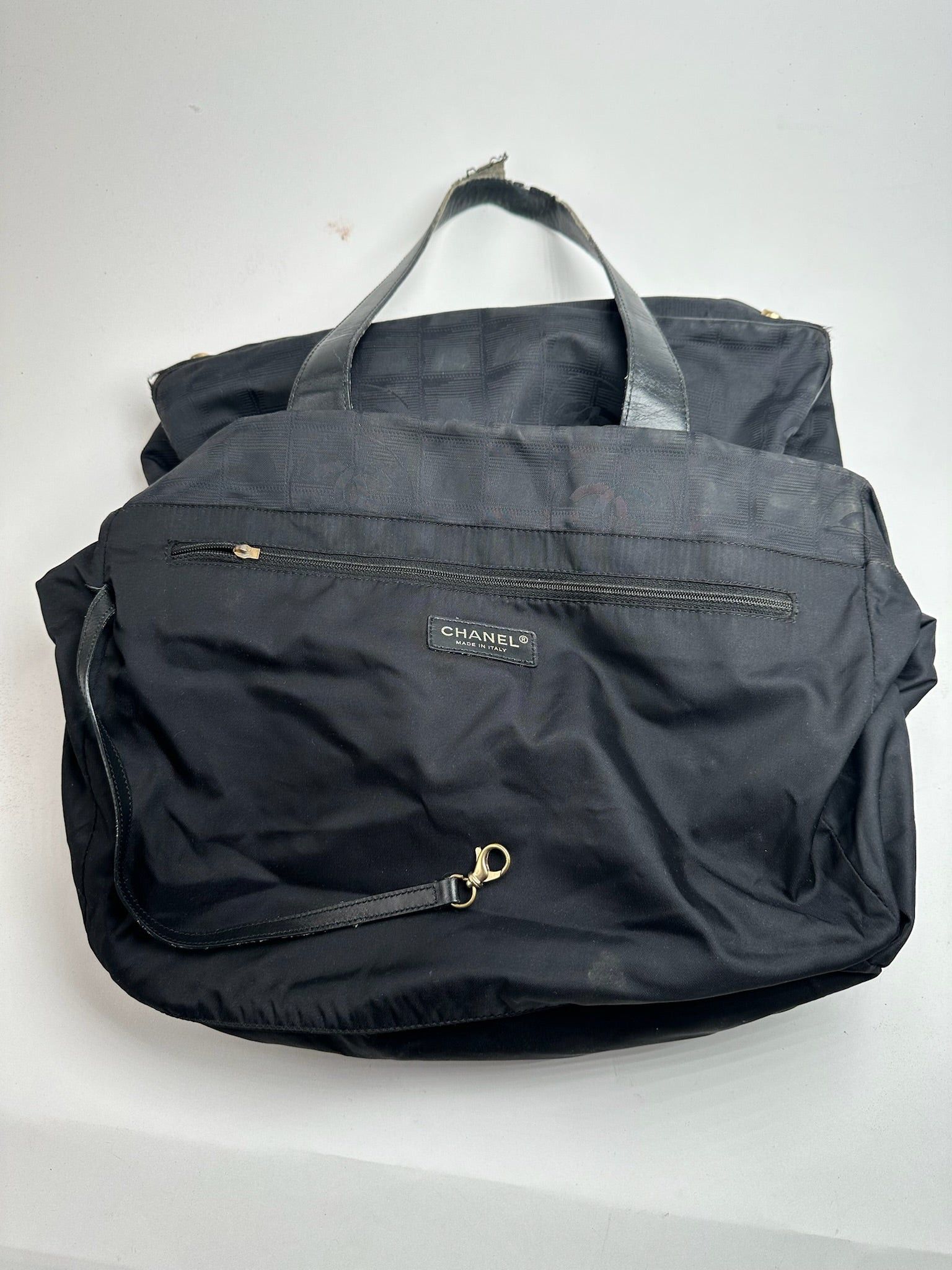 Chanel Vintage Canvas Monogram shopper black Size ONE SIZE - 4 Thumbnail