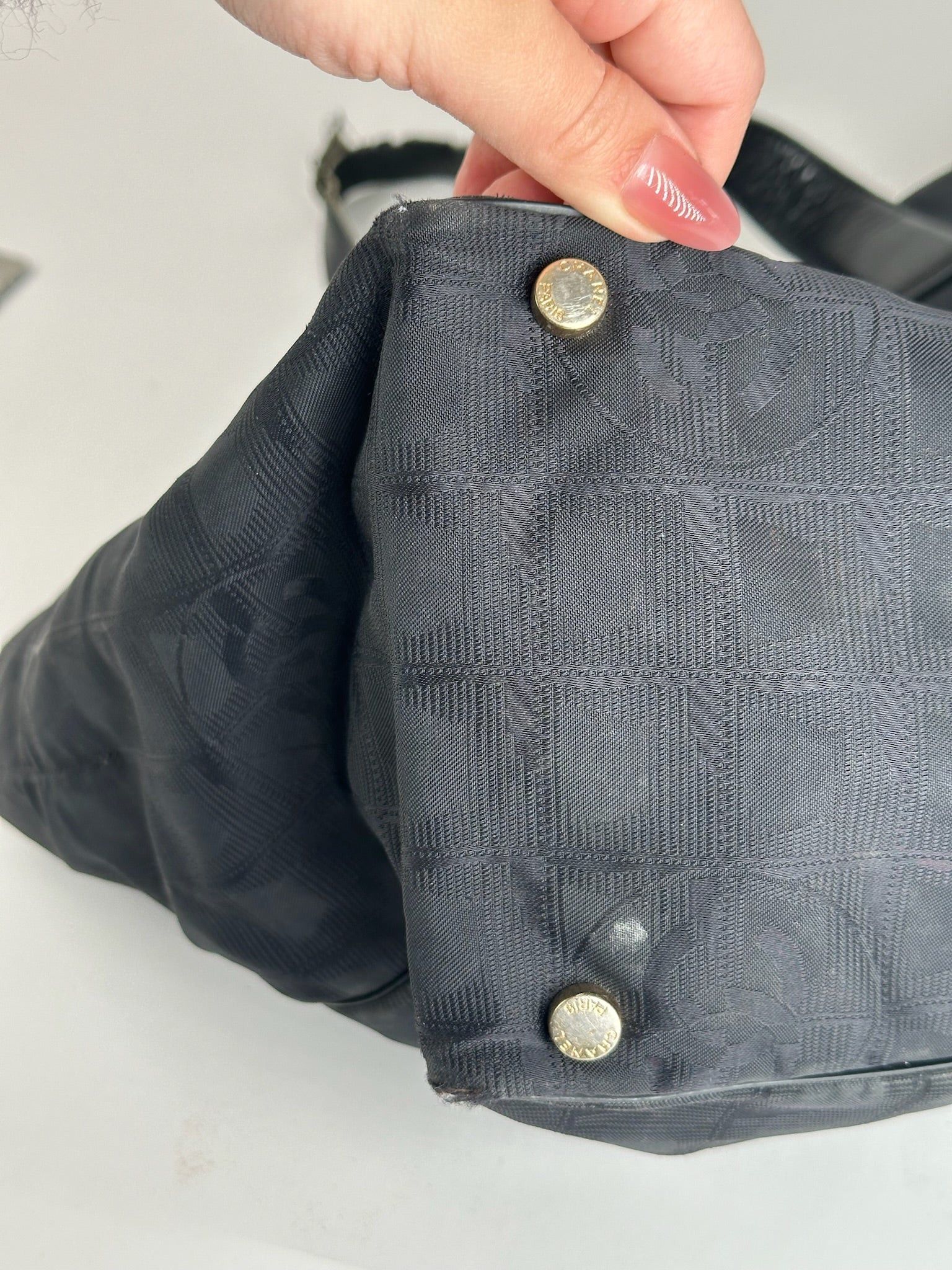 Chanel Vintage Canvas Monogram shopper black Size ONE SIZE - 2 Thumbnail