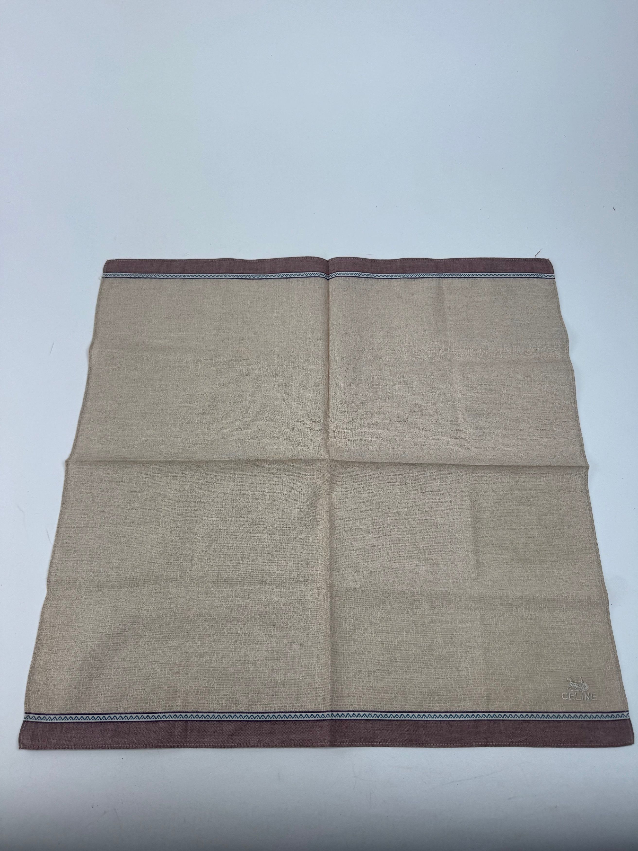 Celine Vintage Scarf Beige brown Size ONE SIZE - 3 Thumbnail