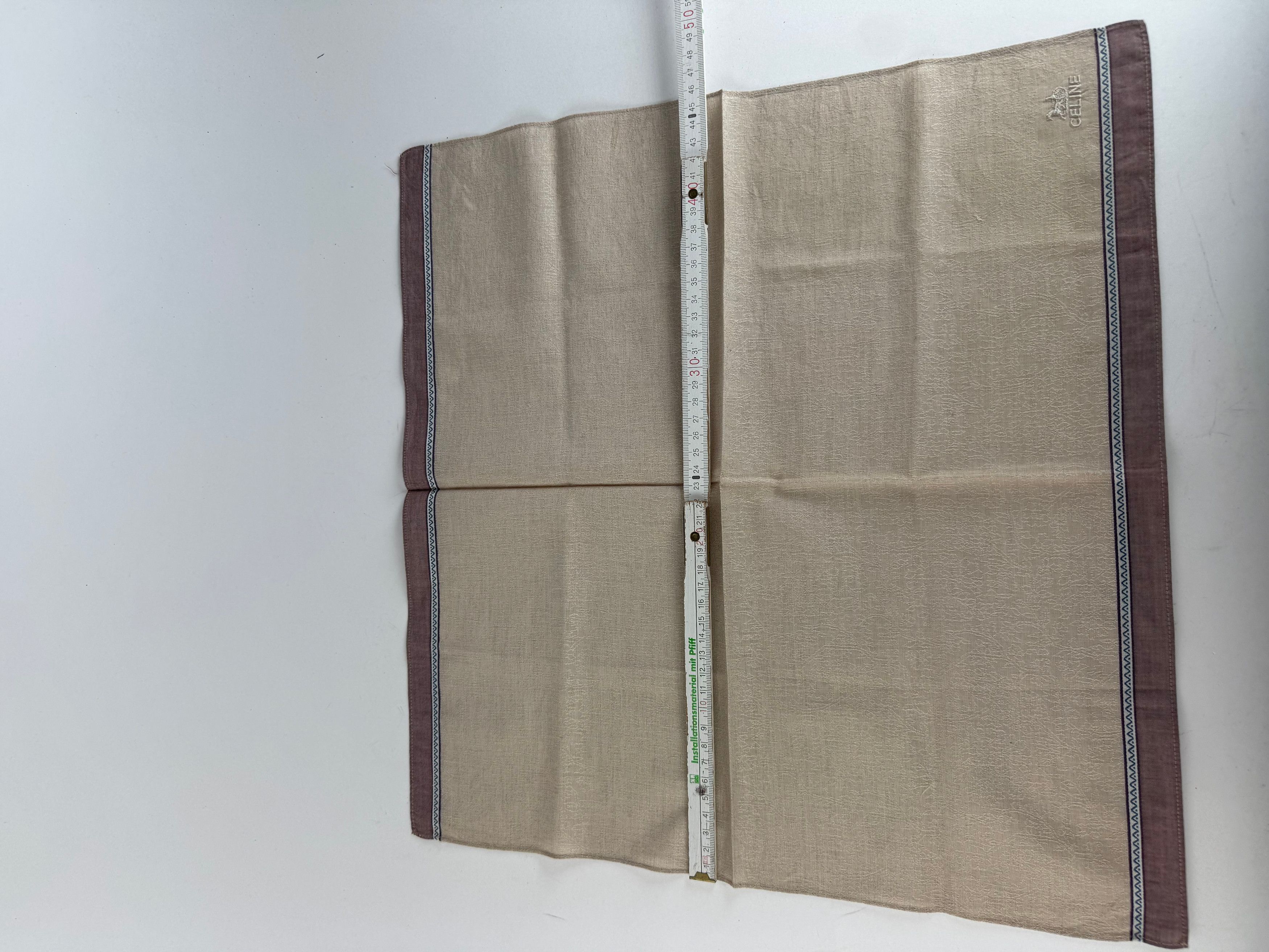 Celine Vintage Scarf Beige brown Size ONE SIZE - 9 Thumbnail
