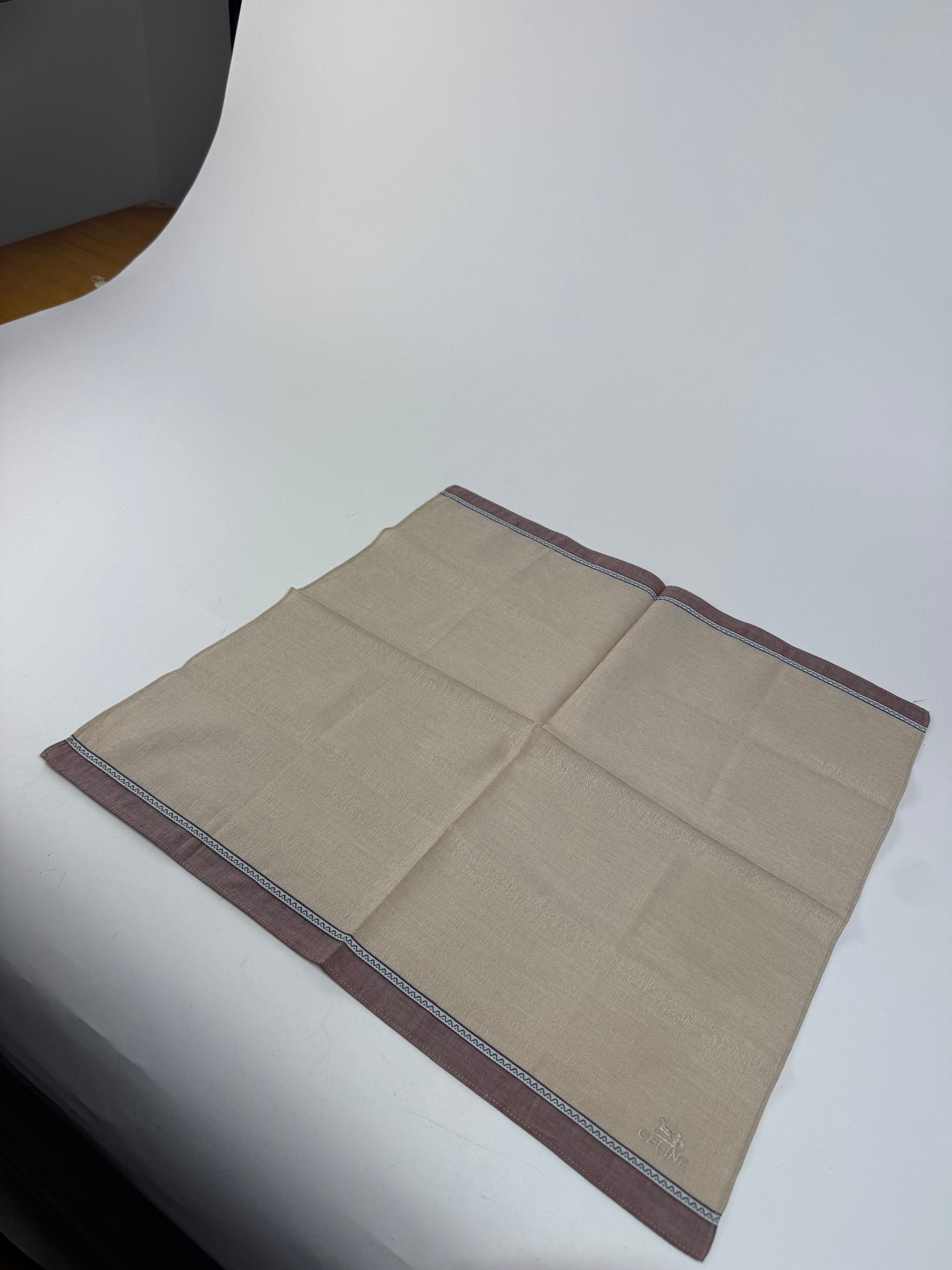 Celine Vintage Scarf Beige brown Size ONE SIZE - 8 Thumbnail