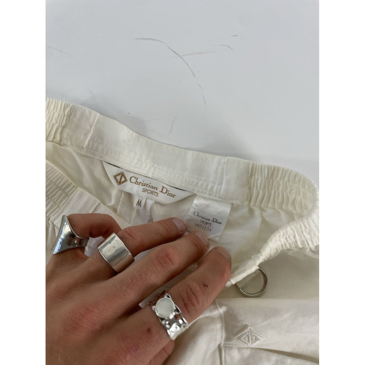 Dior White Linen Short Size 30" / US 8 / IT 44 - 4 Thumbnail