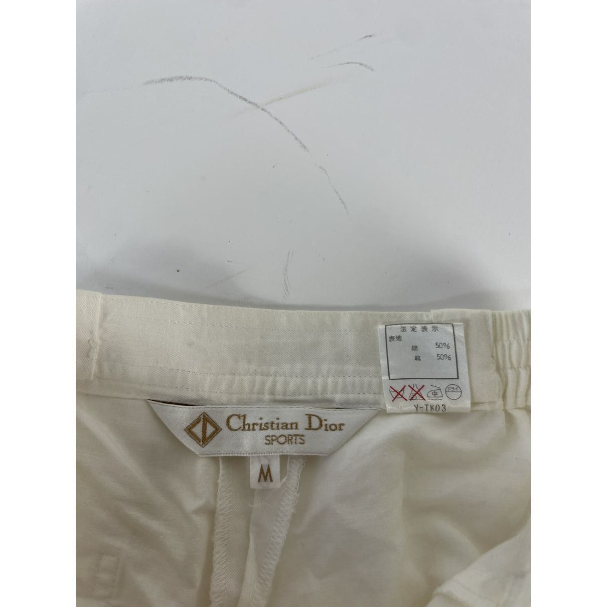 Dior White Linen Short Size 30" / US 8 / IT 44 - 3 Thumbnail